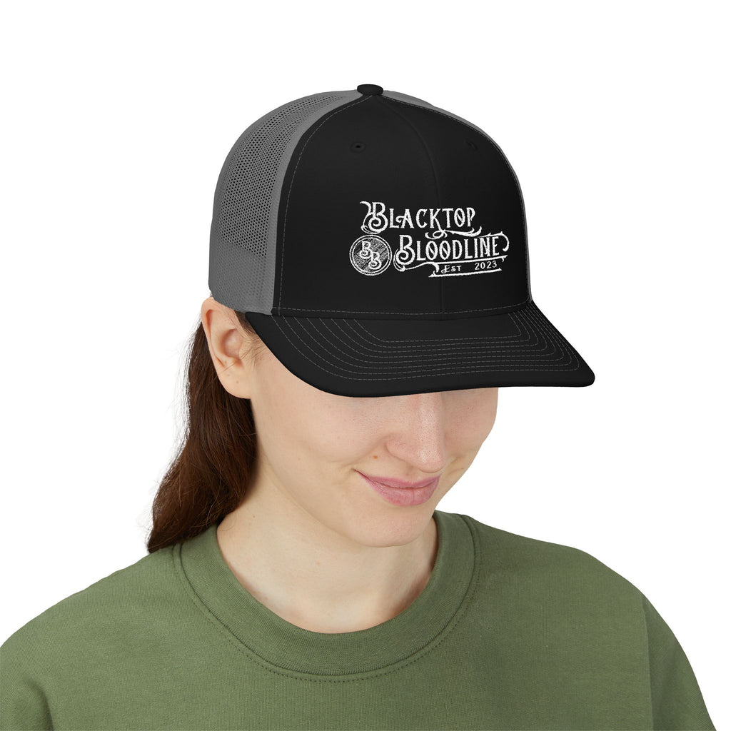 Blacktop Bloodline Original Logo - Embroidered Snapback Trucker Hat 🎁 FREE Sticker Promo