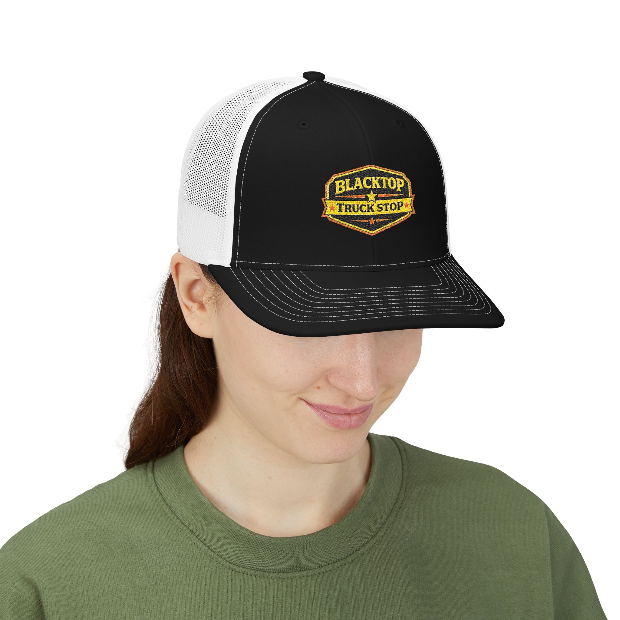 Blacktop Truck Stop — Embroidered Trucker Cap