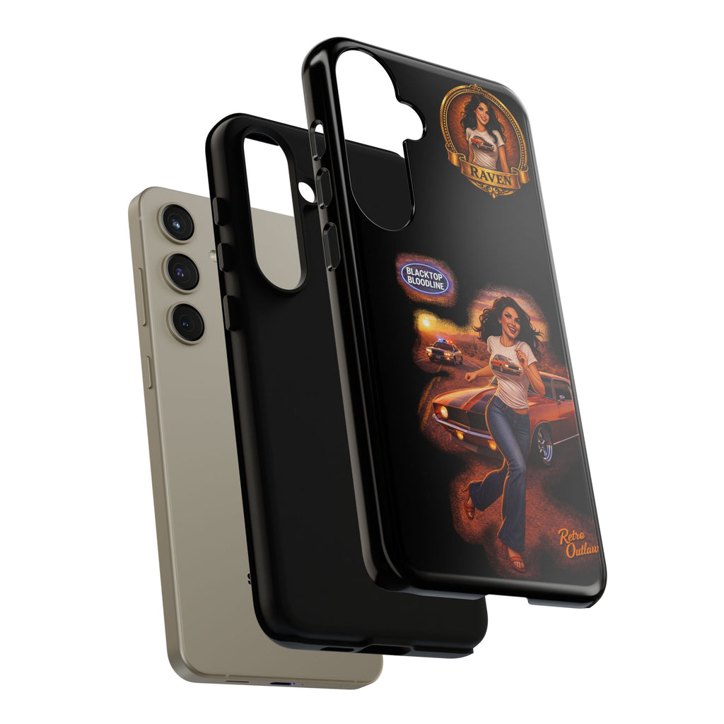 Retro Outlaw | Pin-Up Girl Series | Raven — Tough Phone Case