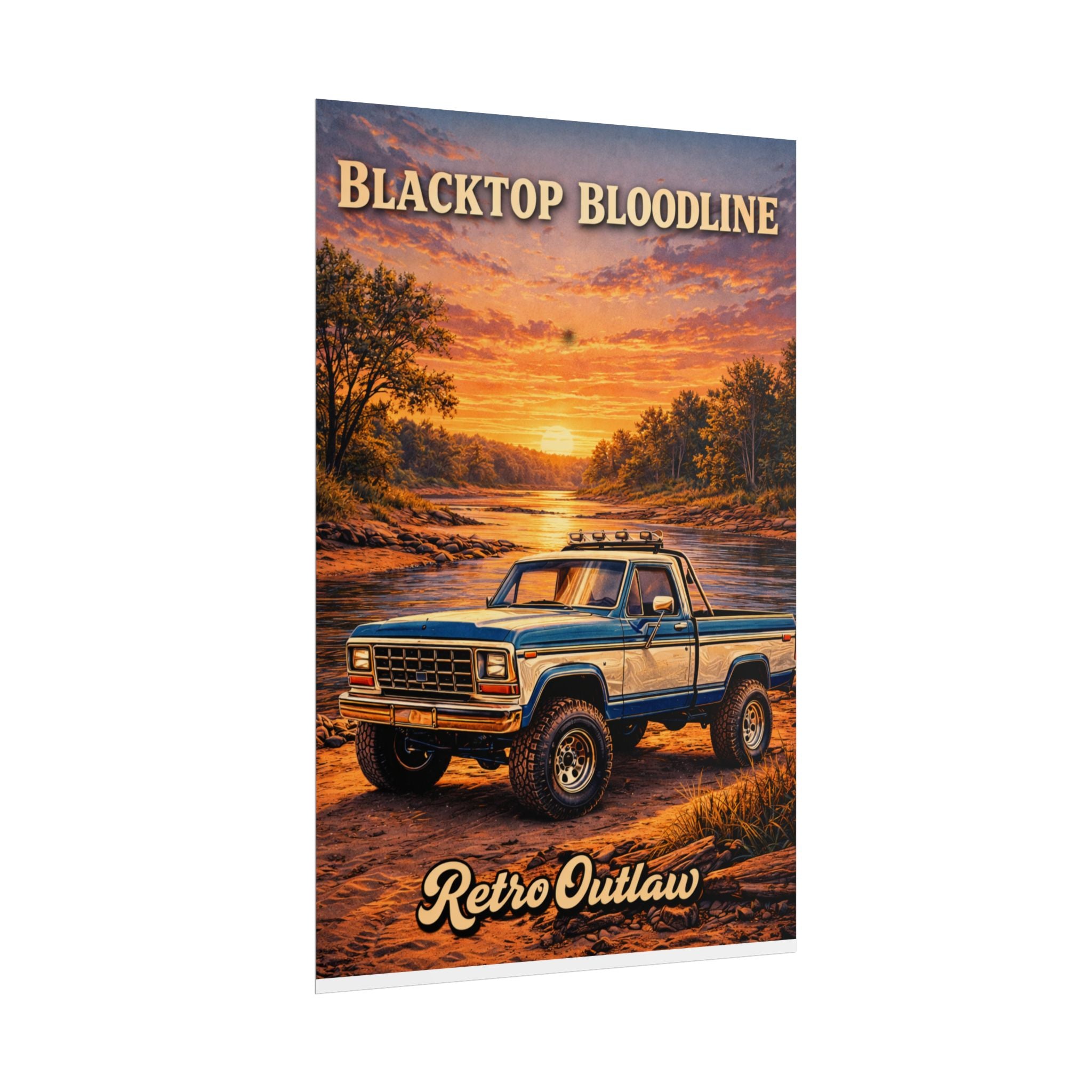 Retro Outlaw — Vintage Truck Rolled Poster