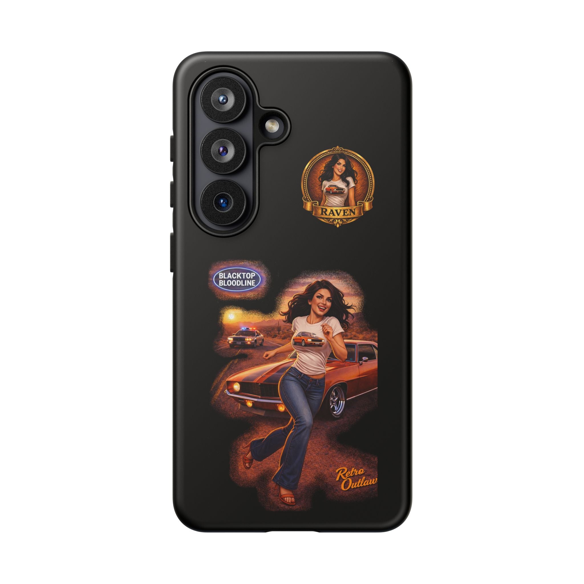 Retro Outlaw | Pin-Up Girl Series | Raven — Tough Phone Case