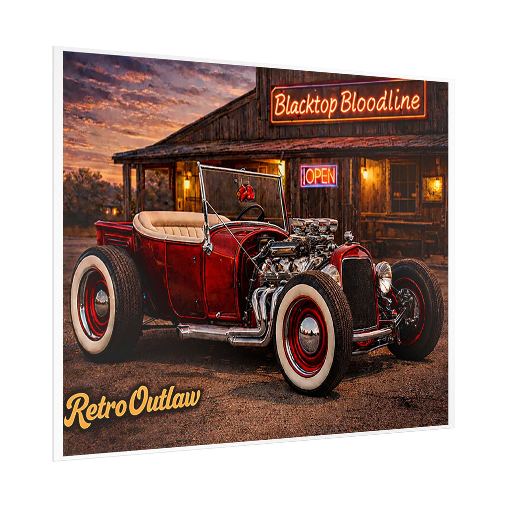 Retro Outlaw — Hot Rod Rolled Poster