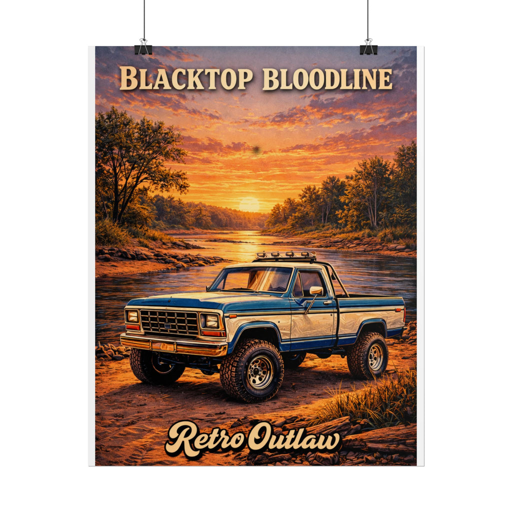 Retro Outlaw — Vintage Truck Rolled Poster