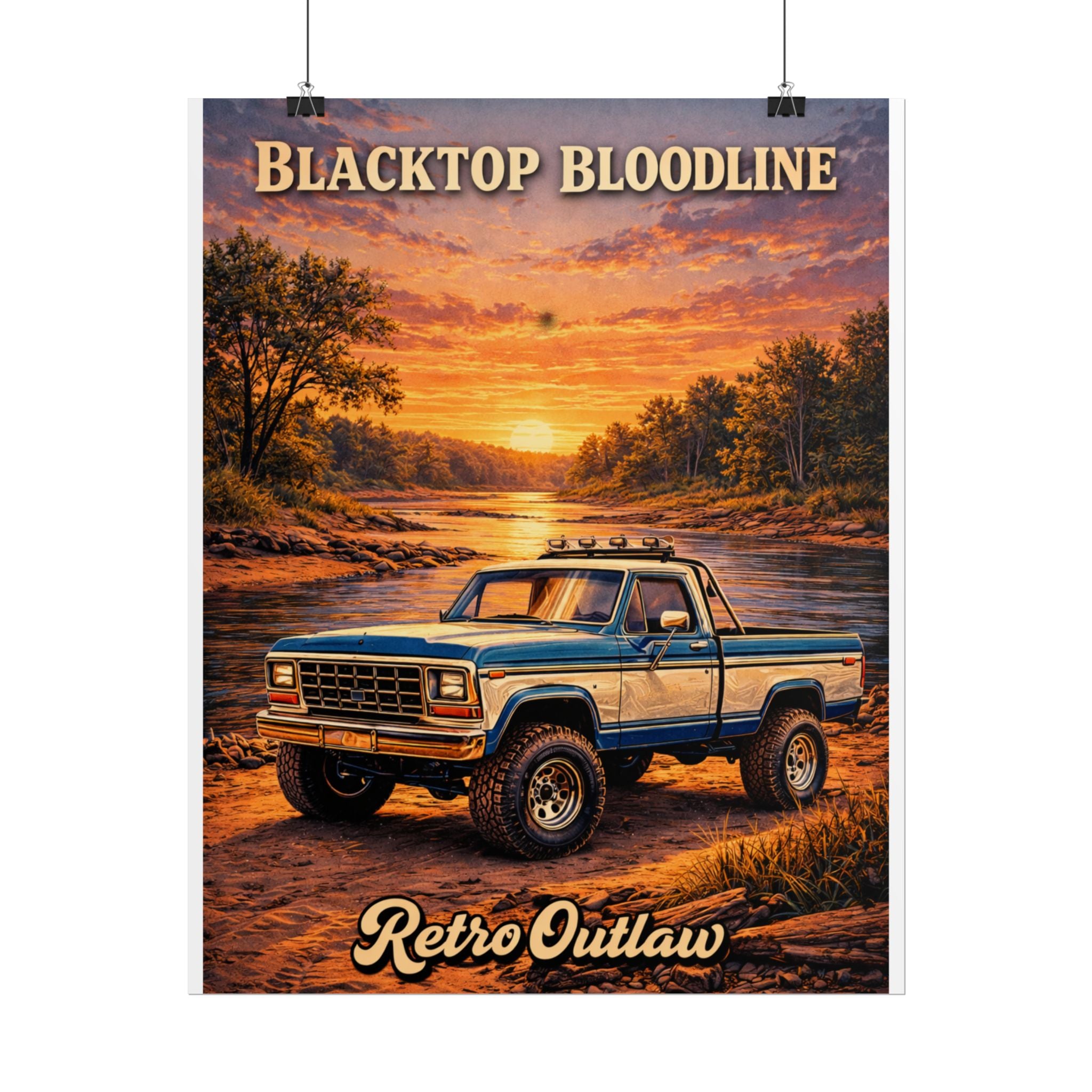 Retro Outlaw — Vintage Truck Rolled Poster