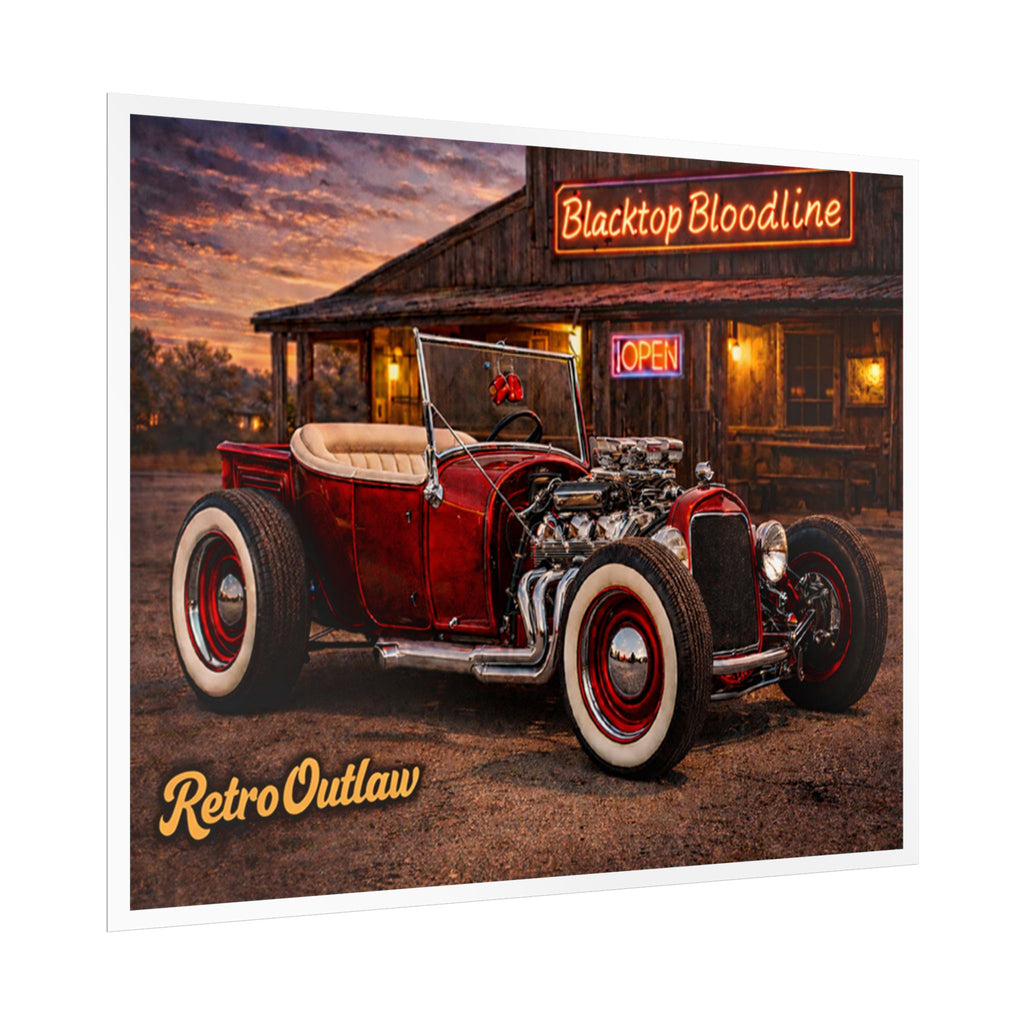 Retro Outlaw — Hot Rod Rolled Poster