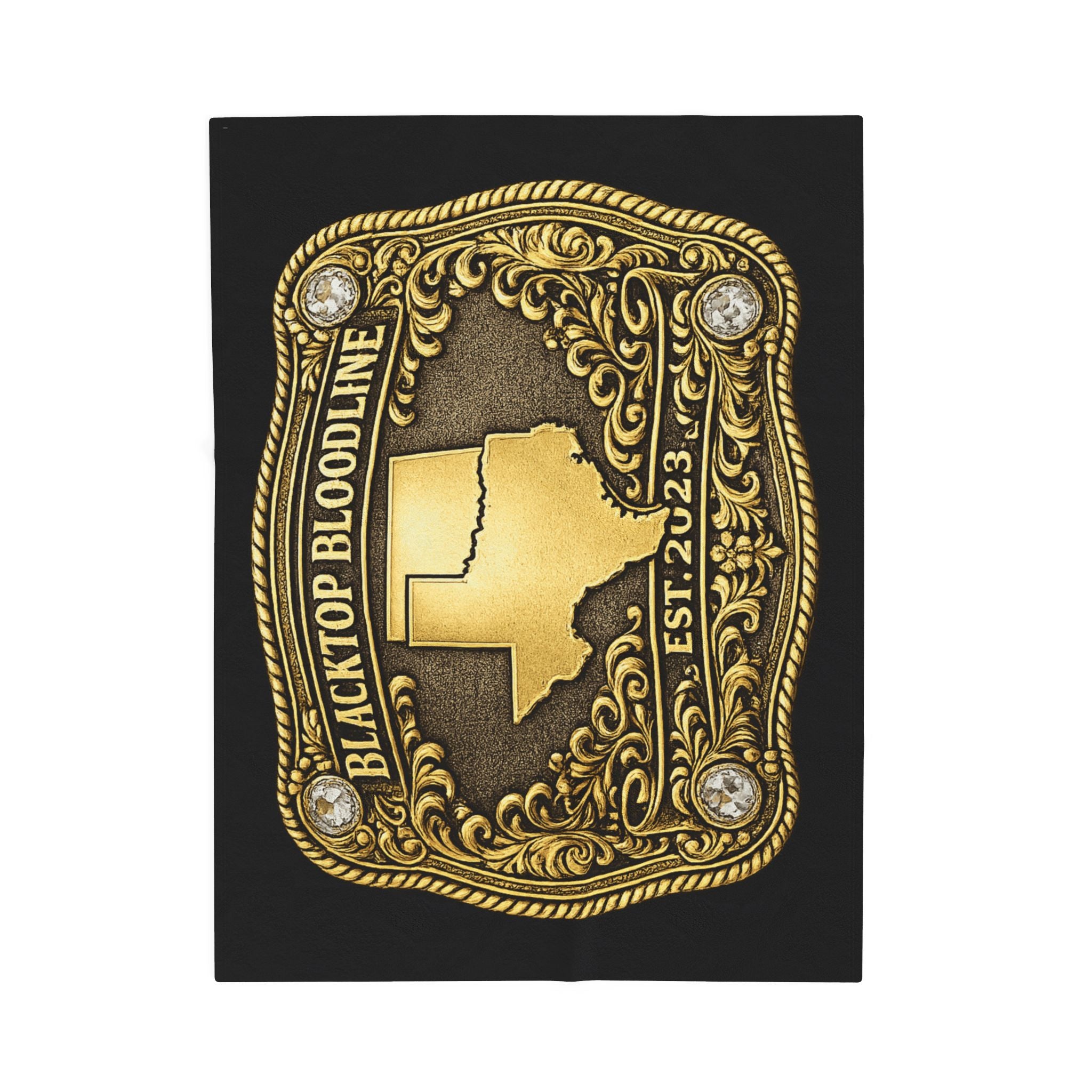 Gold Buckle — Velveteen Plush Blanket