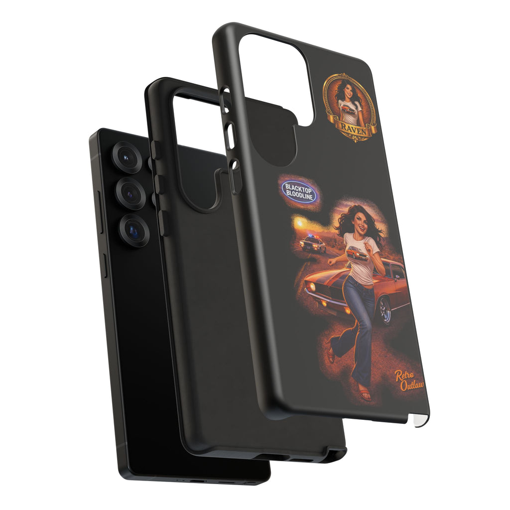 Retro Outlaw | Pin-Up Girl Series | Raven — Tough Phone Case