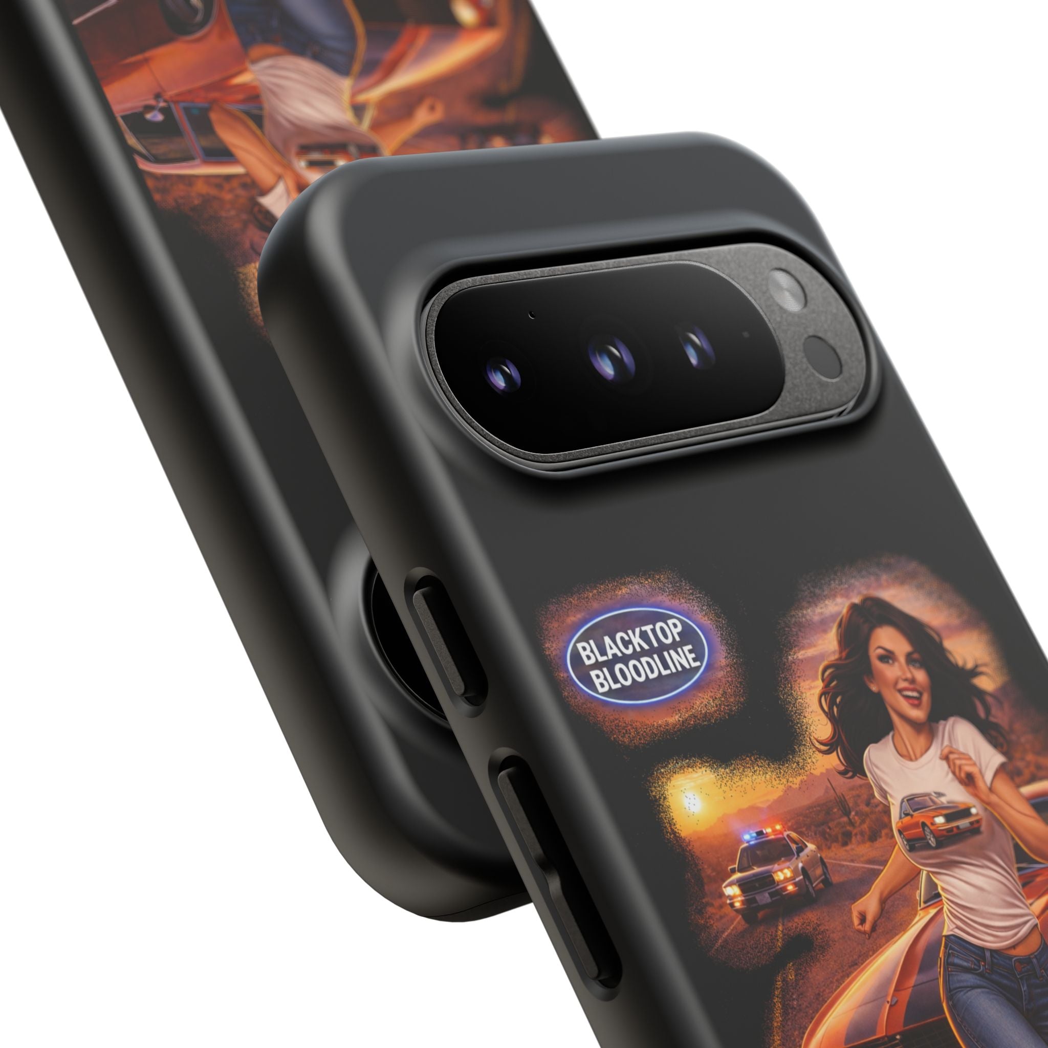 Retro Outlaw | Pin-Up Girl Series | Raven — Tough Phone Case
