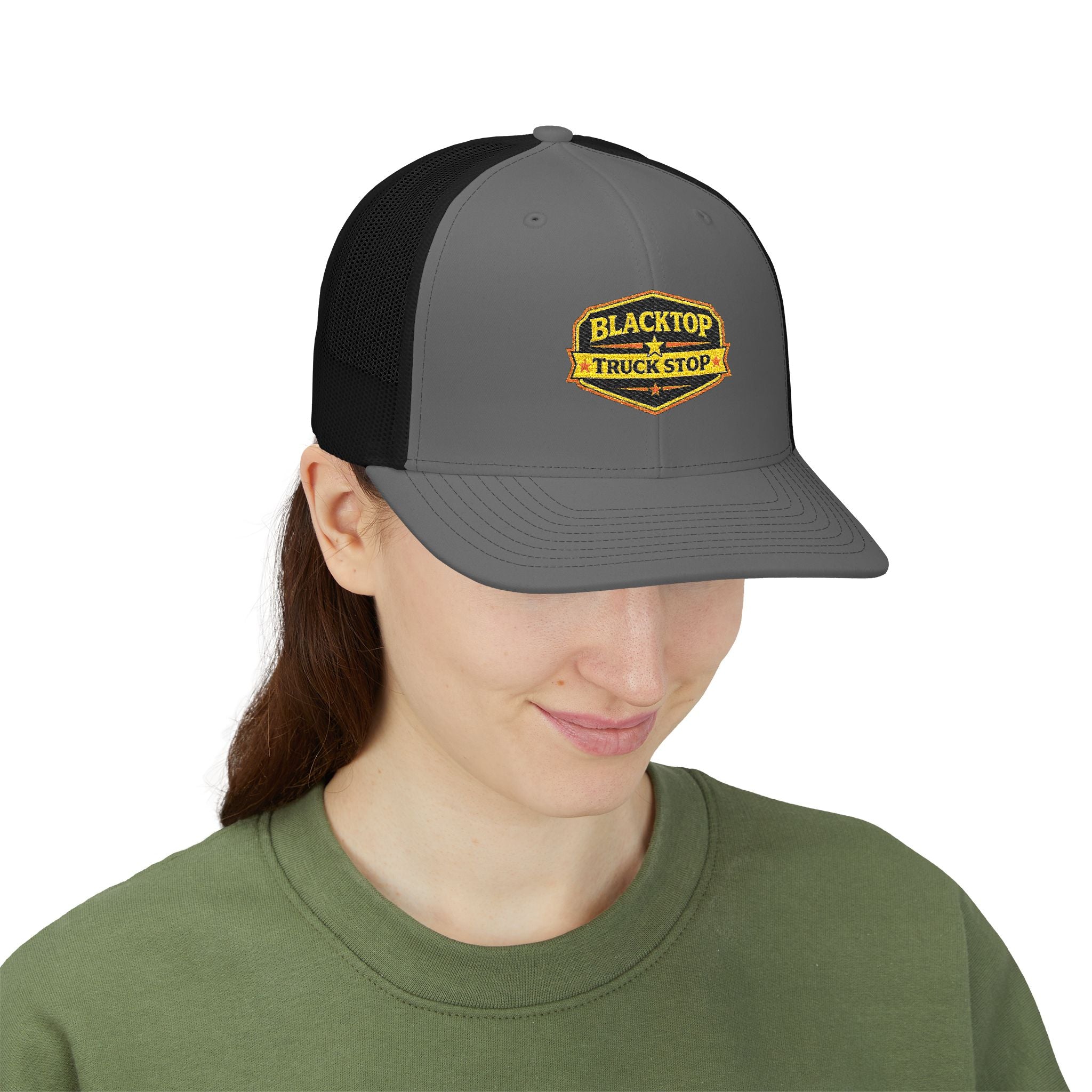 Blacktop Truck Stop — Embroidered Trucker Cap