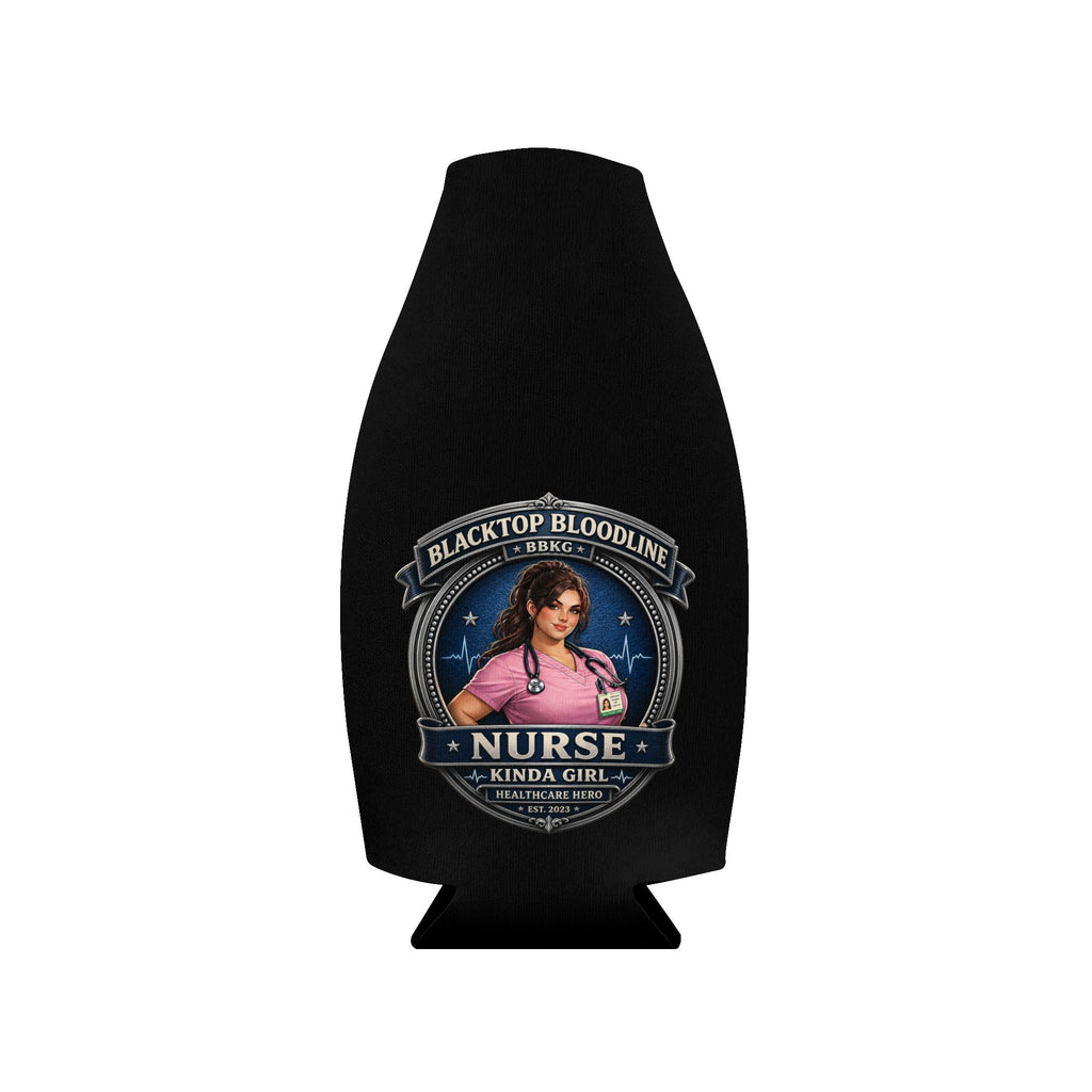 Blacktop Bloodline Kinda Girl – Nurse Zip-Up Bottle Cooler (Healthcare Hero Edition)