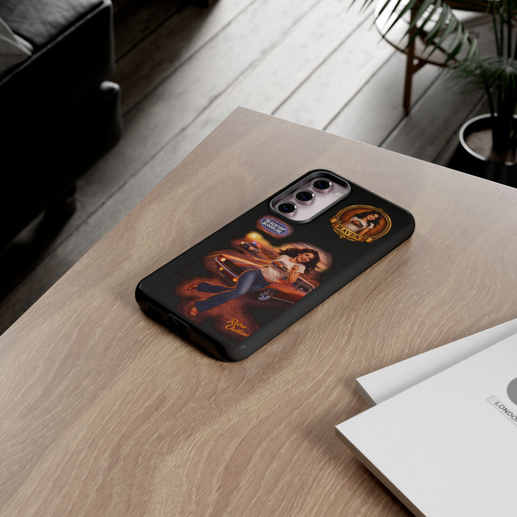 Retro Outlaw | Pin-Up Girl Series | Raven — Tough Phone Case