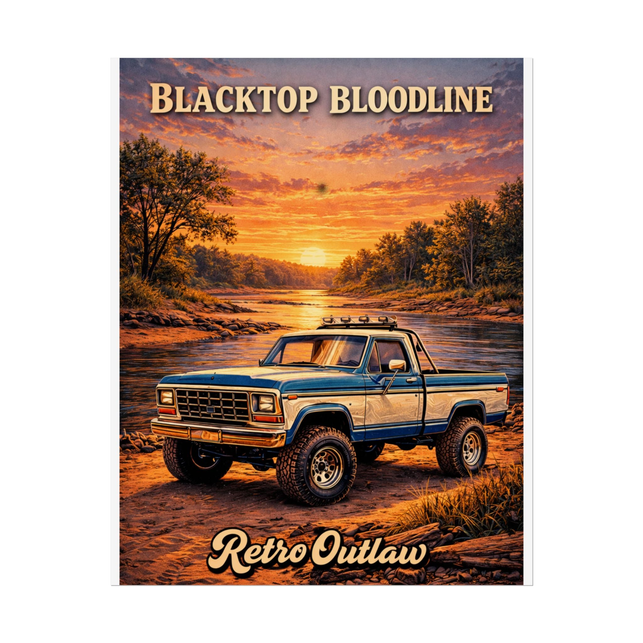 Retro Outlaw — Vintage Truck Rolled Poster