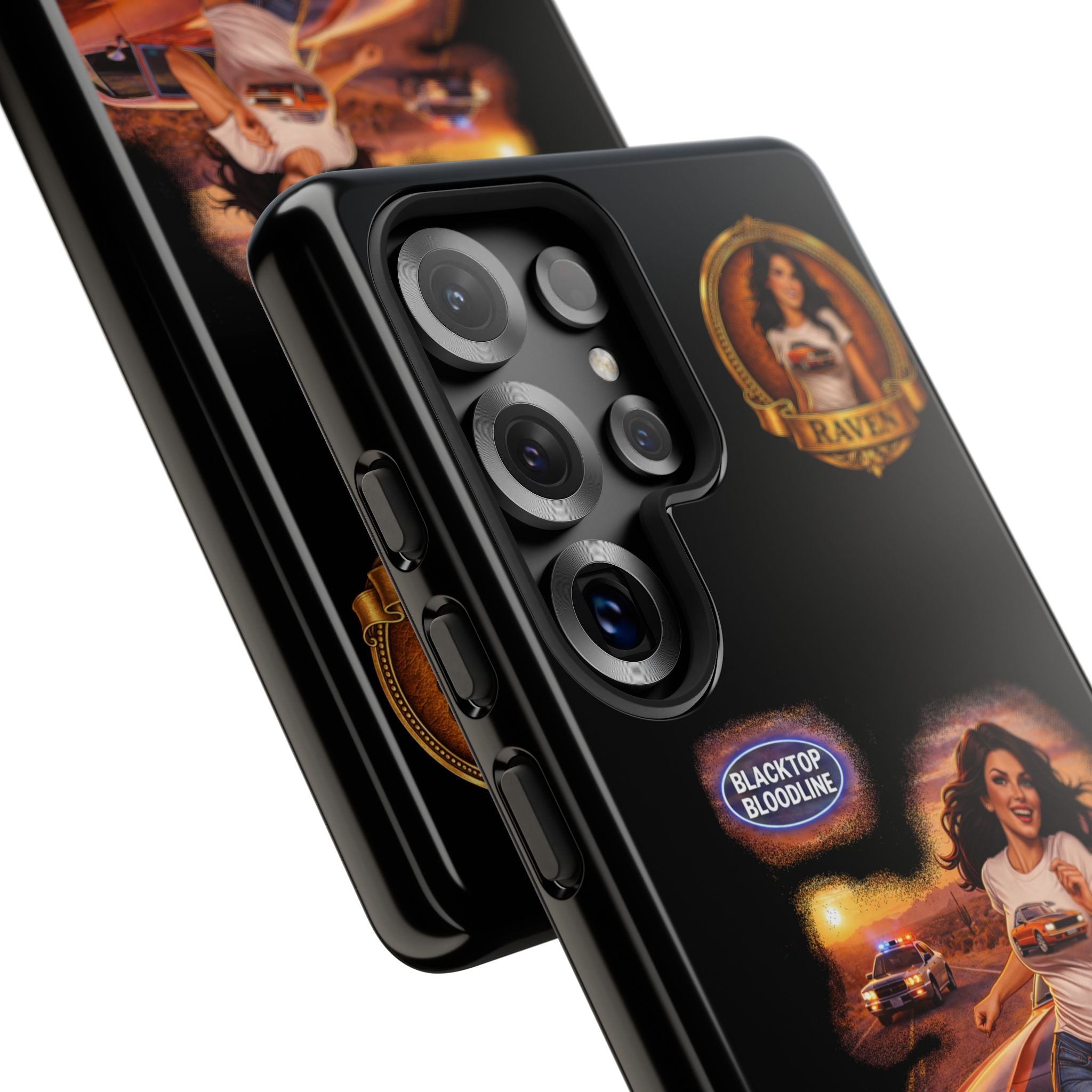 Retro Outlaw | Pin-Up Girl Series | Raven — Tough Phone Case