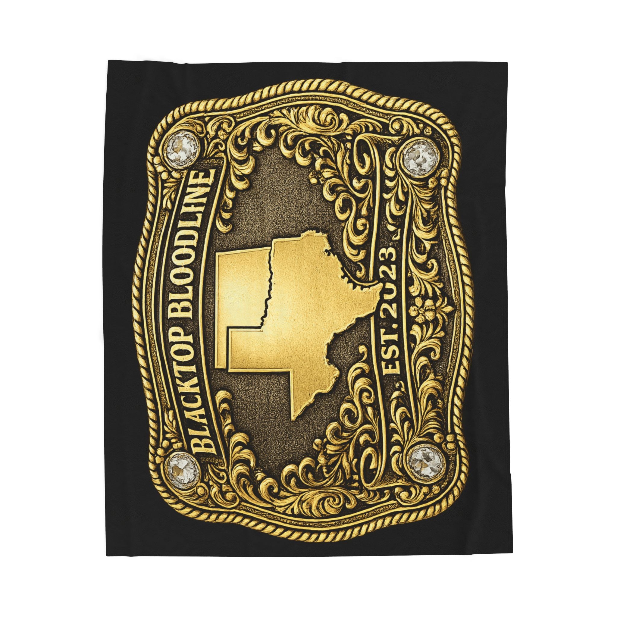Gold Buckle — Velveteen Plush Blanket