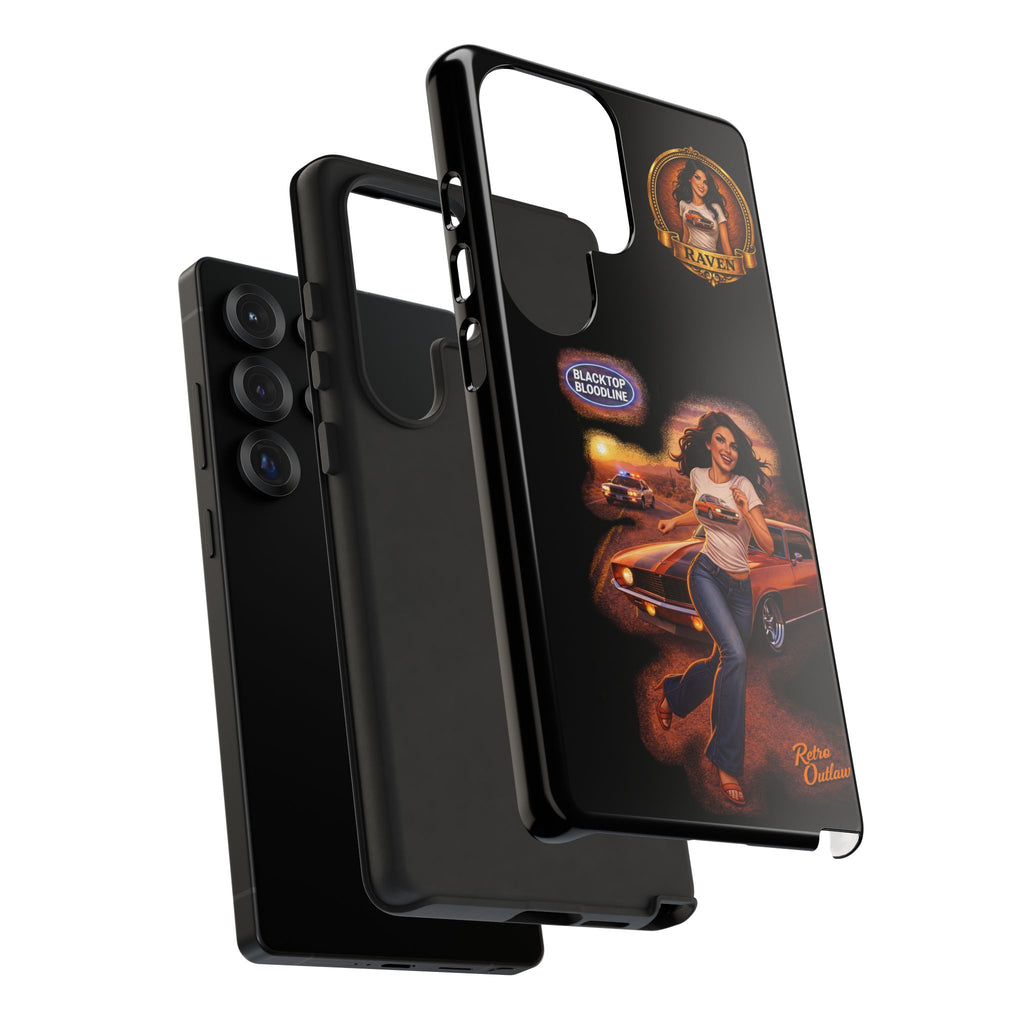 Retro Outlaw | Pin-Up Girl Series | Raven — Tough Phone Case