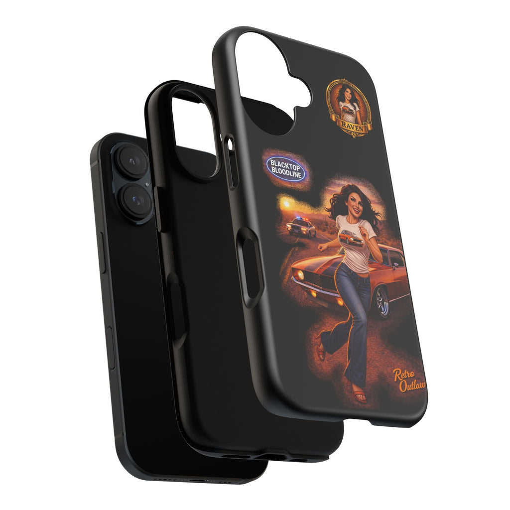 Retro Outlaw | Pin-Up Girl Series | Raven — Tough Phone Case