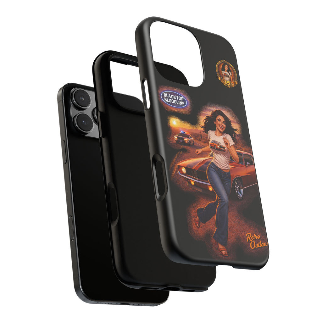 Retro Outlaw | Pin-Up Girl Series | Raven — Tough Phone Case