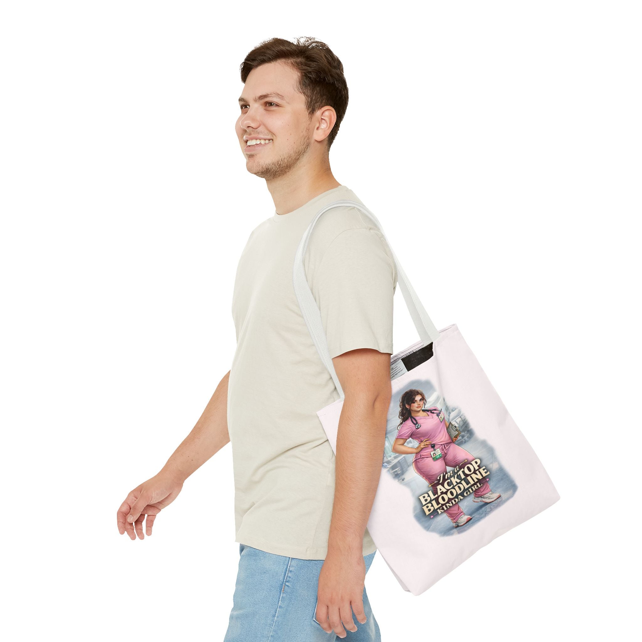 Blacktop Bloodline Kinda Girl – Nurse Tote Bag (Healthcare Hero Edition)