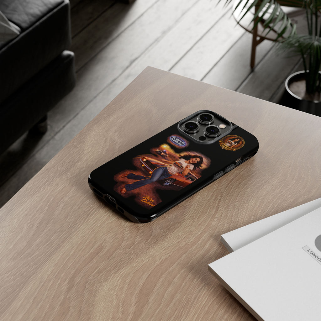 Retro Outlaw | Pin-Up Girl Series | Raven — Tough Phone Case