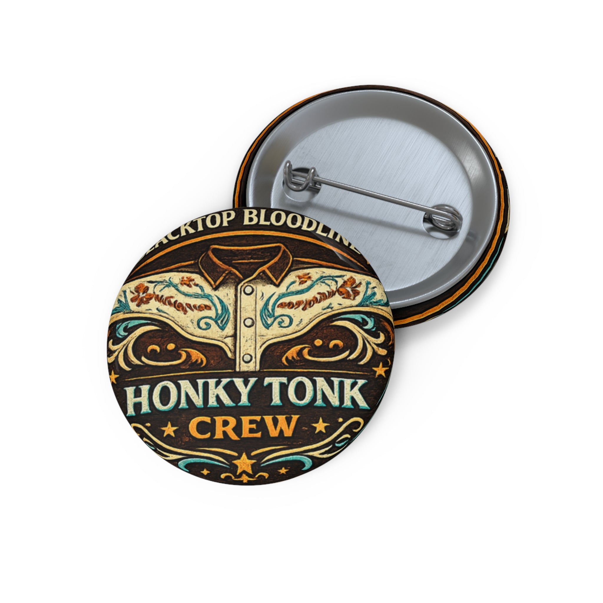 Retro Outlaw — Honky Tonk Crew Pin Button