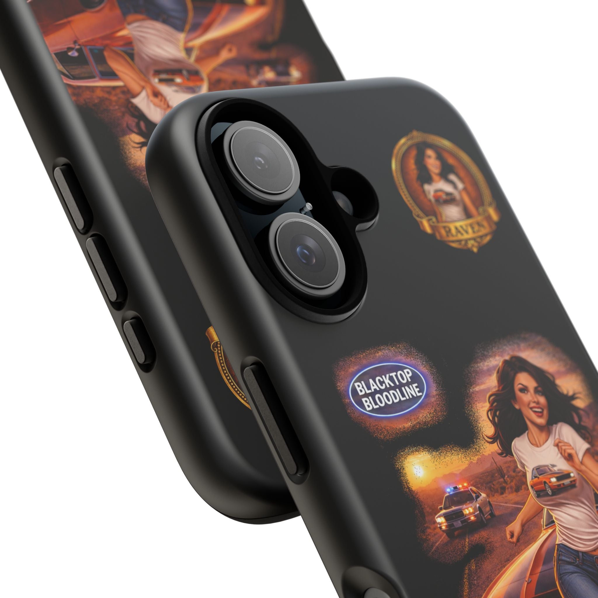 Retro Outlaw | Pin-Up Girl Series | Raven — Tough Phone Case