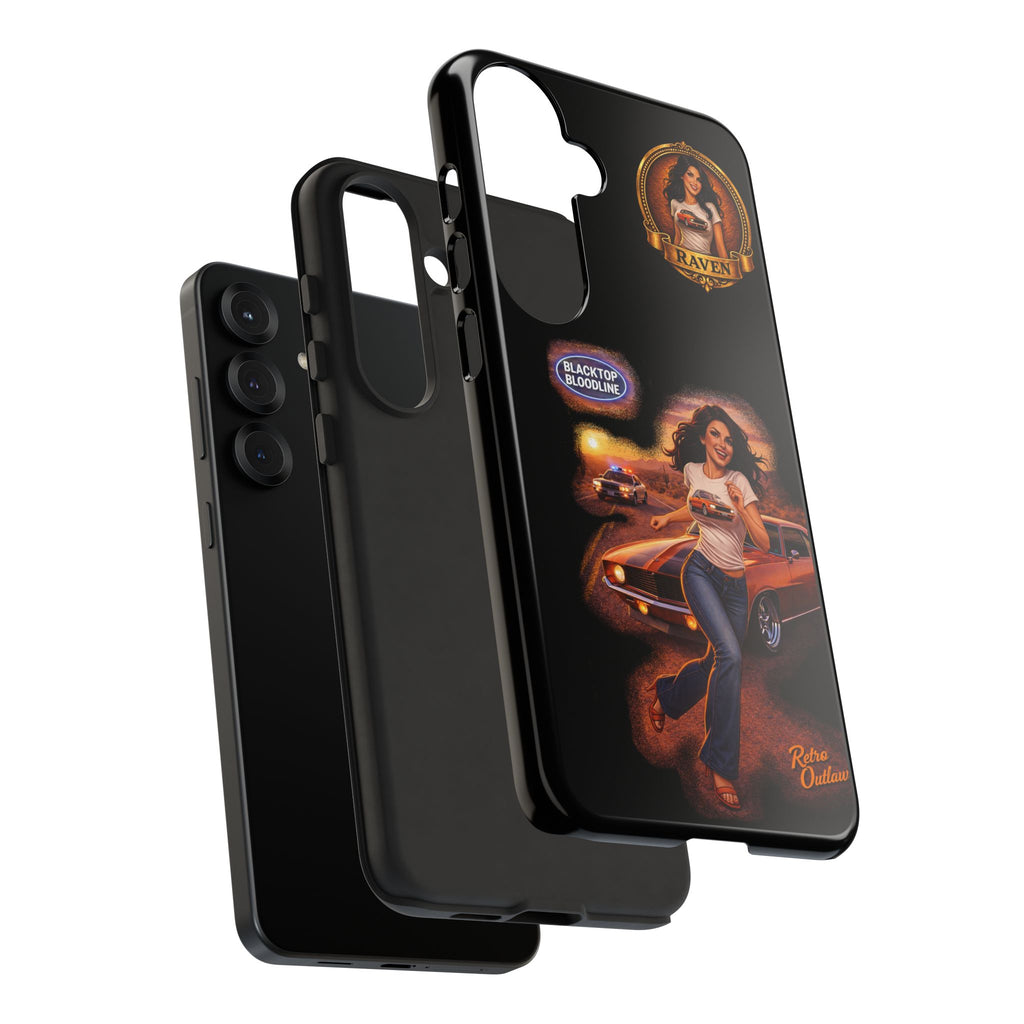 Retro Outlaw | Pin-Up Girl Series | Raven — Tough Phone Case
