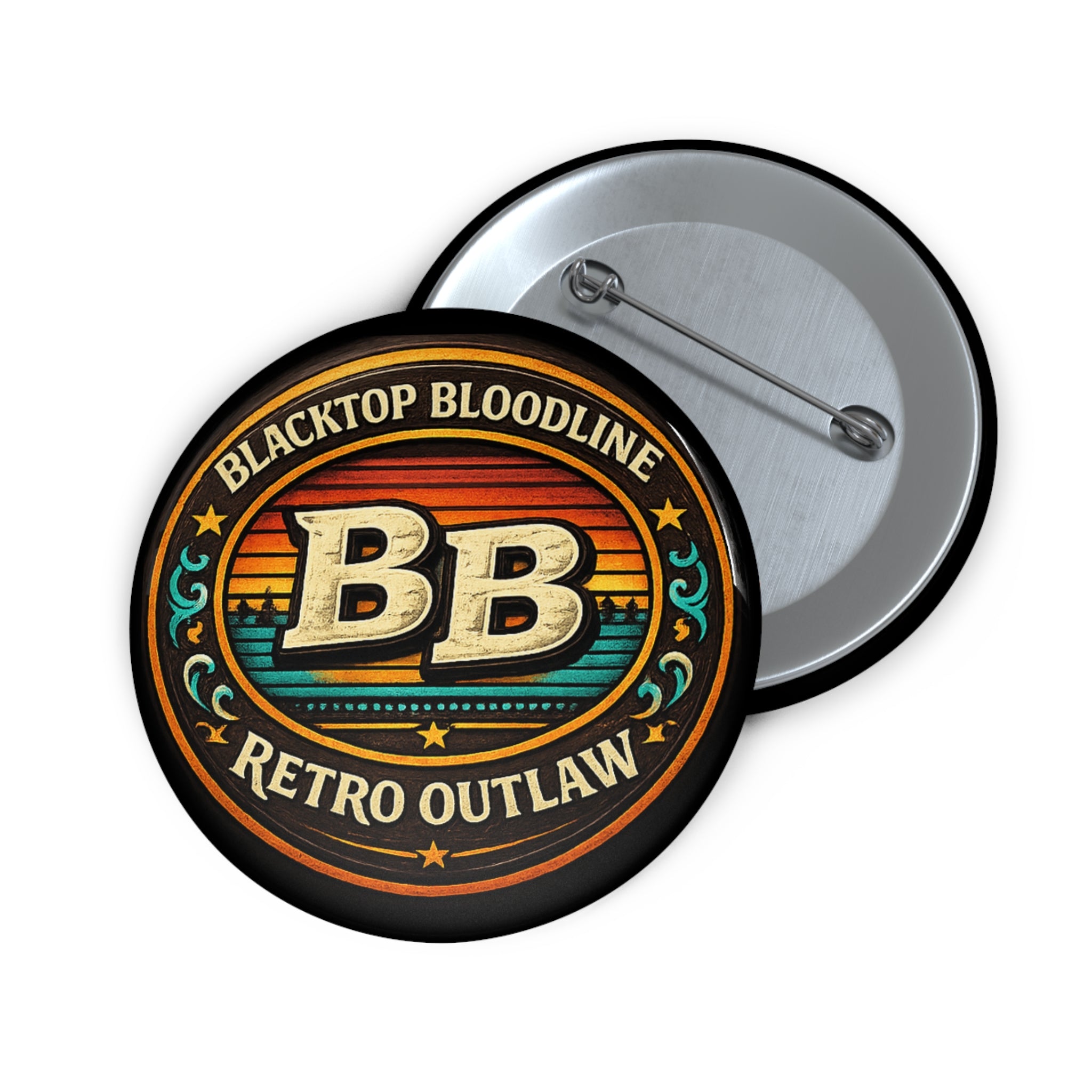 Retro Outlaw — Logo Pin Button