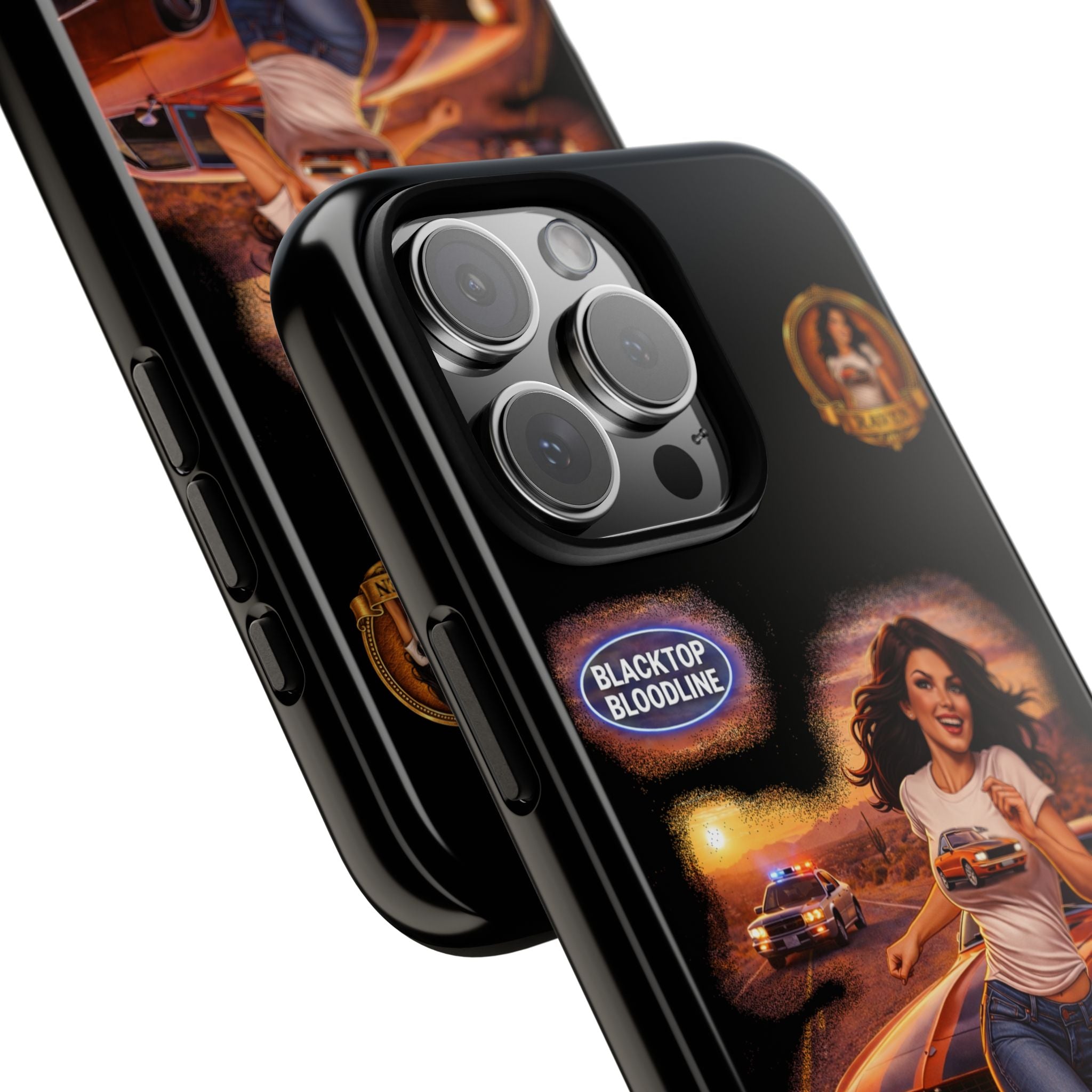 Retro Outlaw | Pin-Up Girl Series | Raven — Tough Phone Case