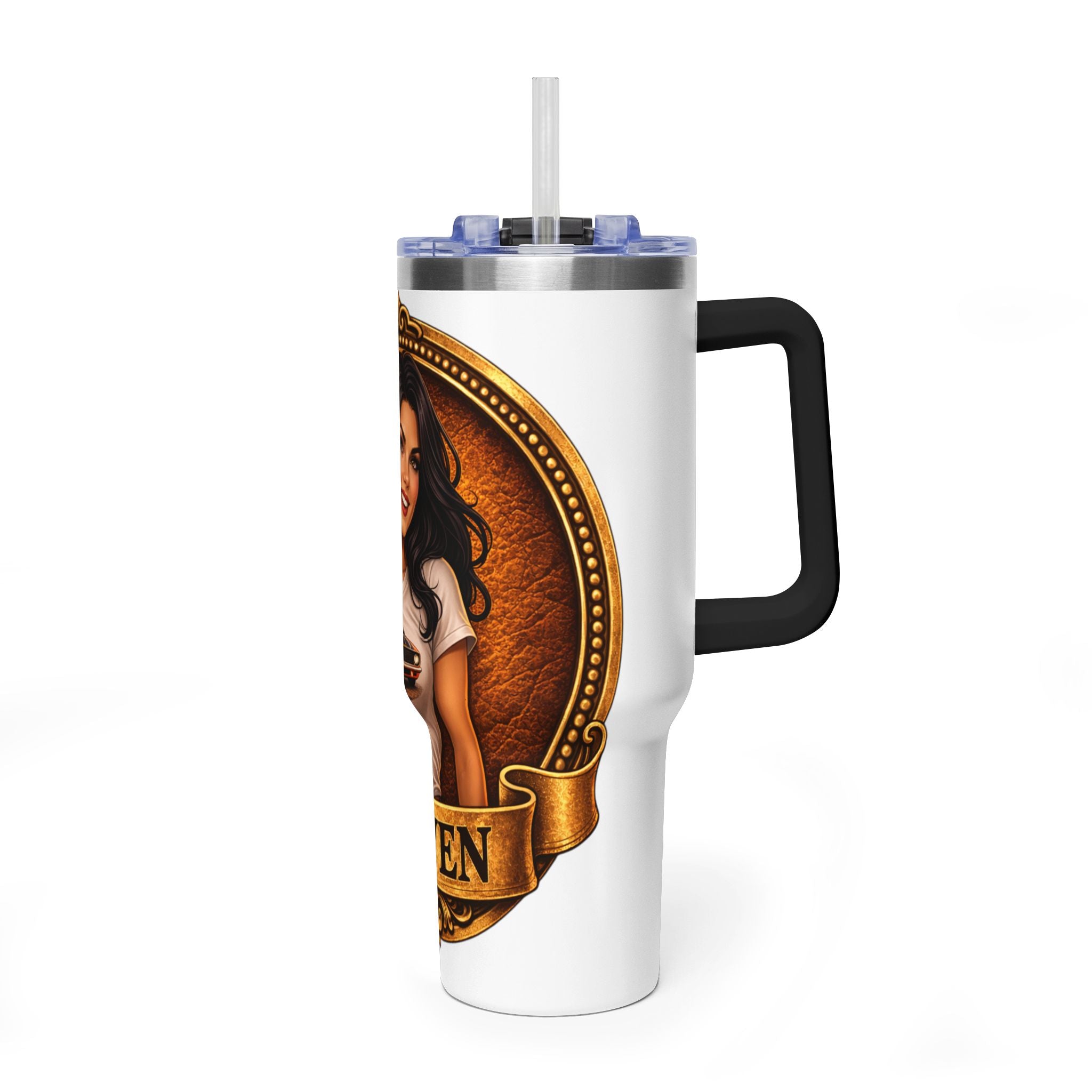 Retro Outlaw | Pin-Up Girl Series | Raven — 40oz Tumbler