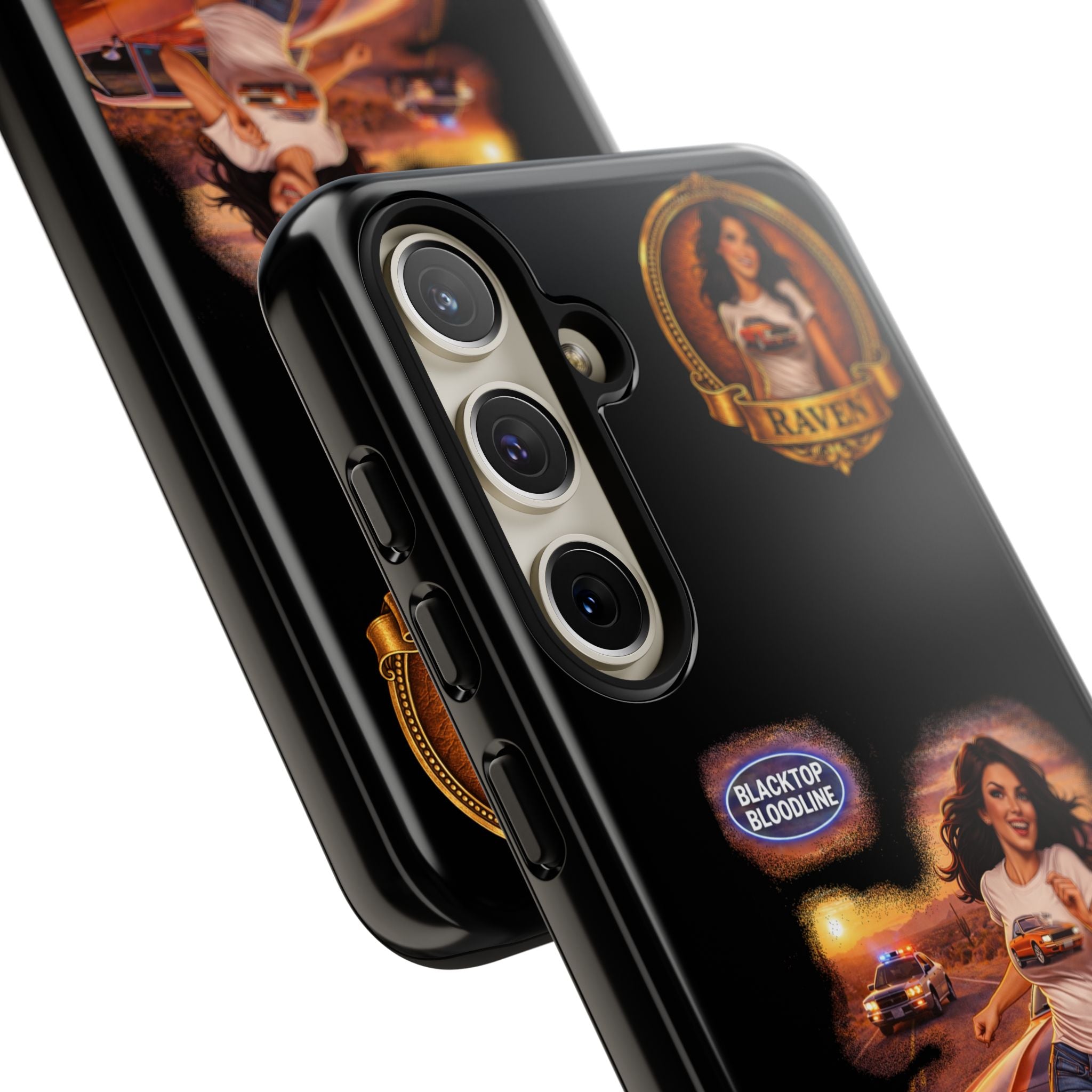 Retro Outlaw | Pin-Up Girl Series | Raven — Tough Phone Case
