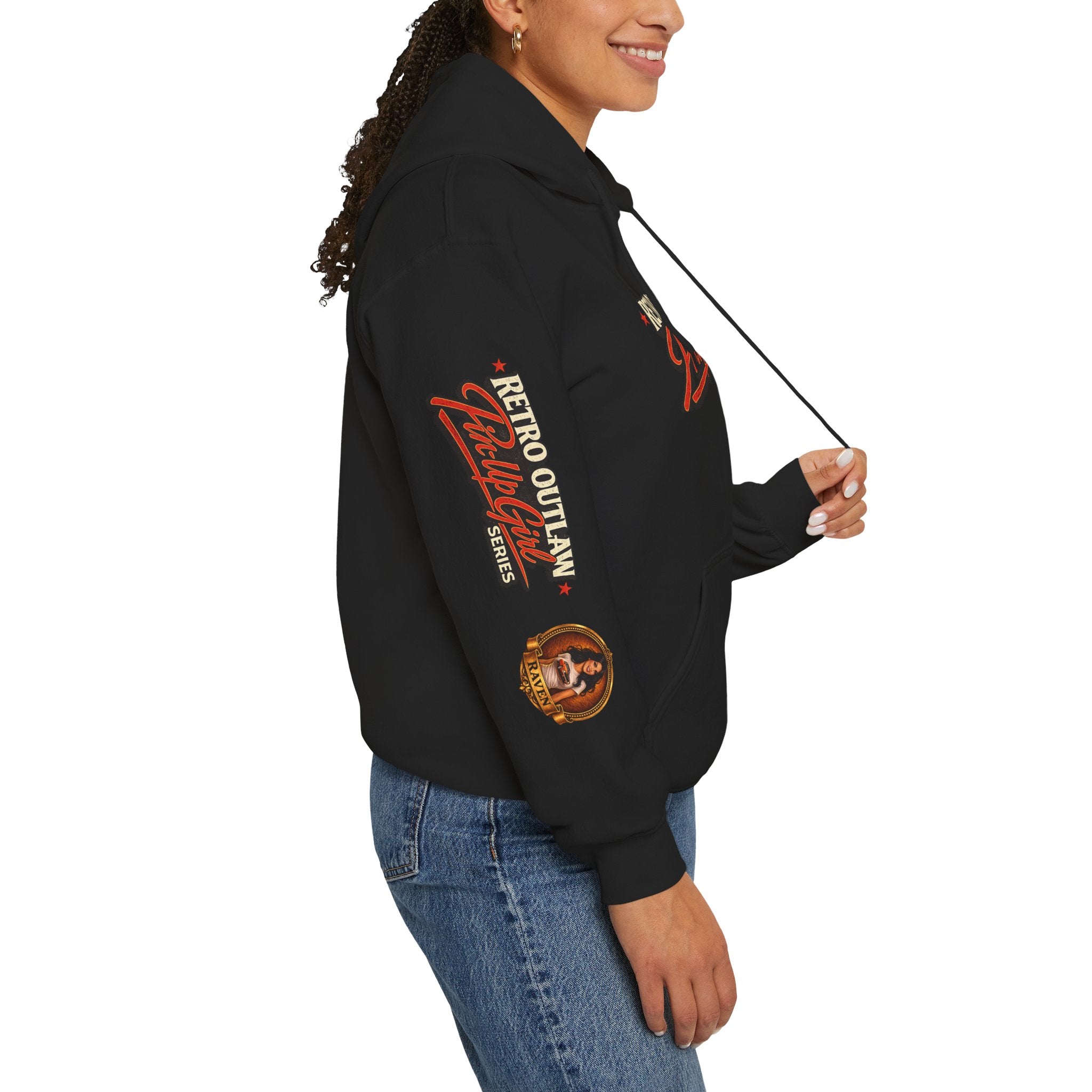 Retro Outlaw | Pin-Up Girl Series | Raven — Hoodie