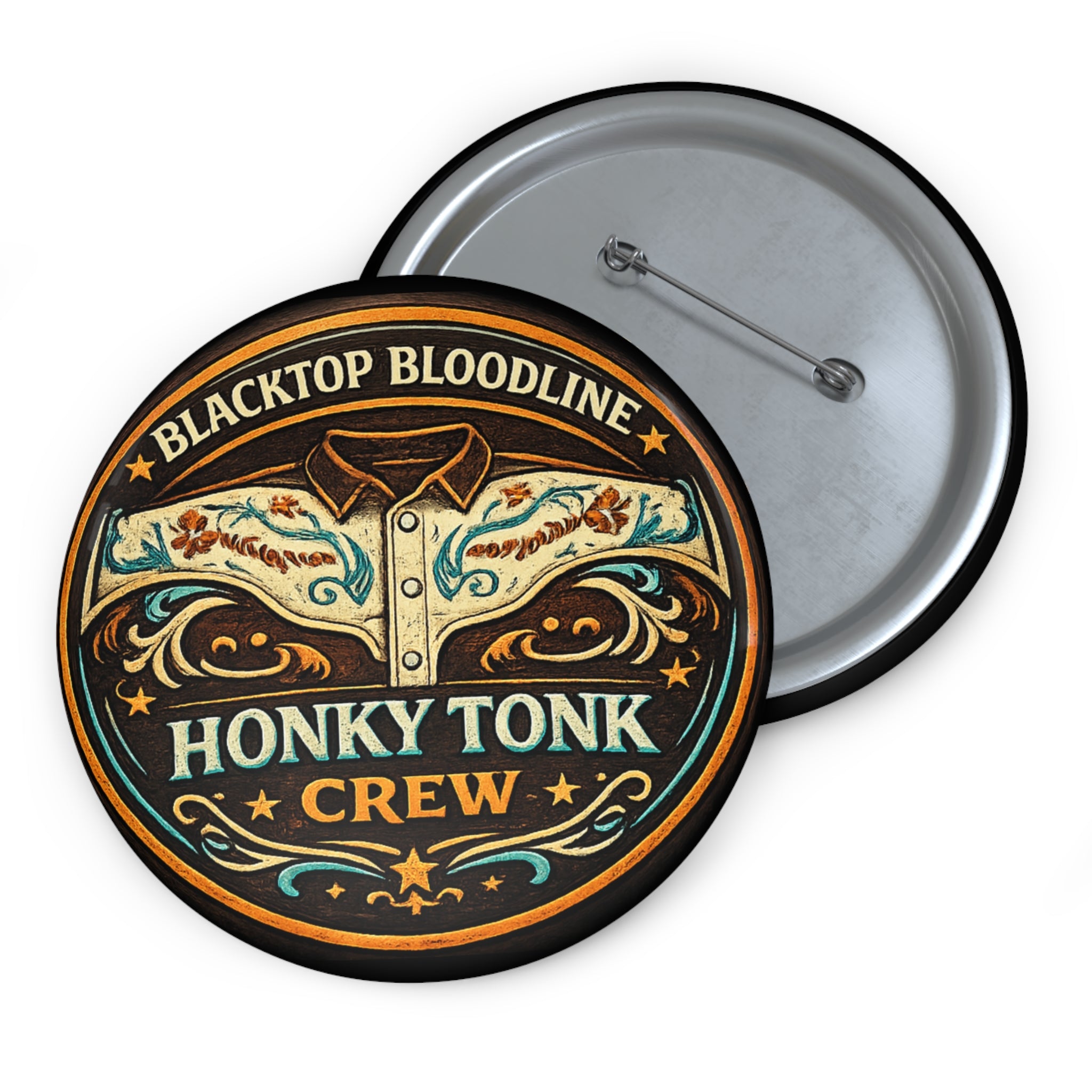 Retro Outlaw — Honky Tonk Crew Pin Button