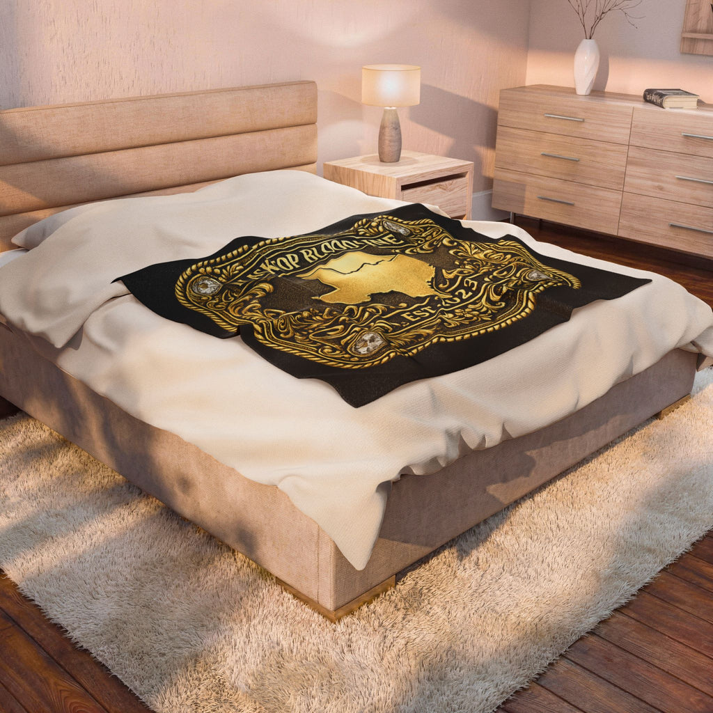 Gold Buckle — Velveteen Plush Blanket