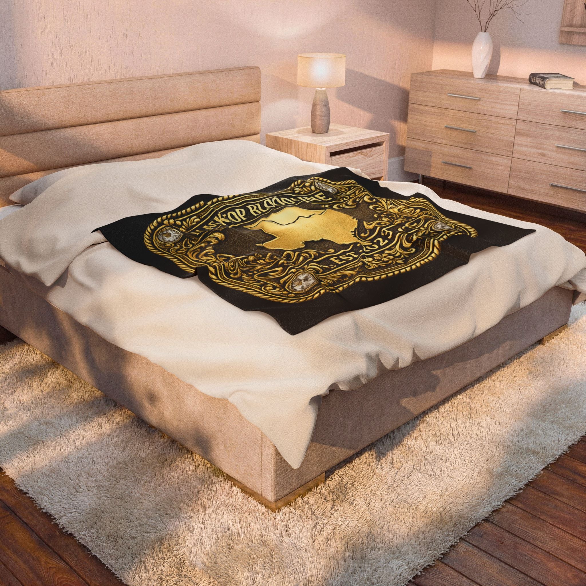 Gold Buckle — Velveteen Plush Blanket