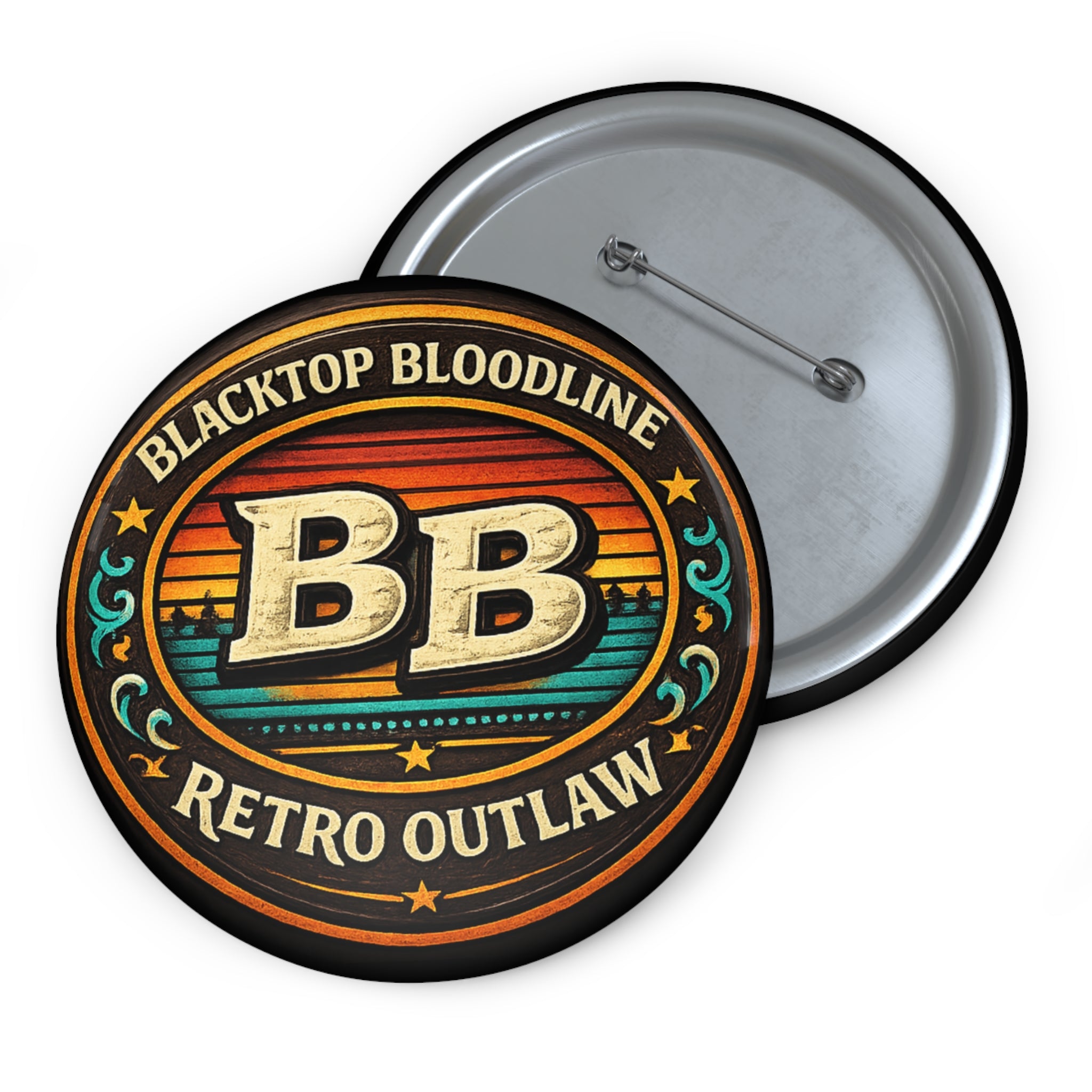Retro Outlaw — Logo Pin Button