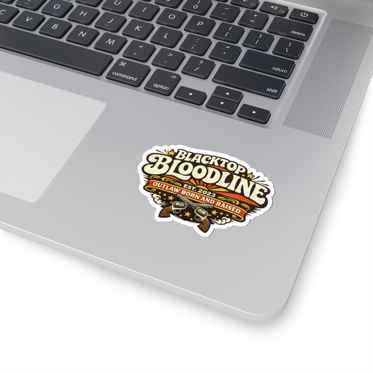 Retro Outlaw — Born & Raised Kiss-Cut Sticker