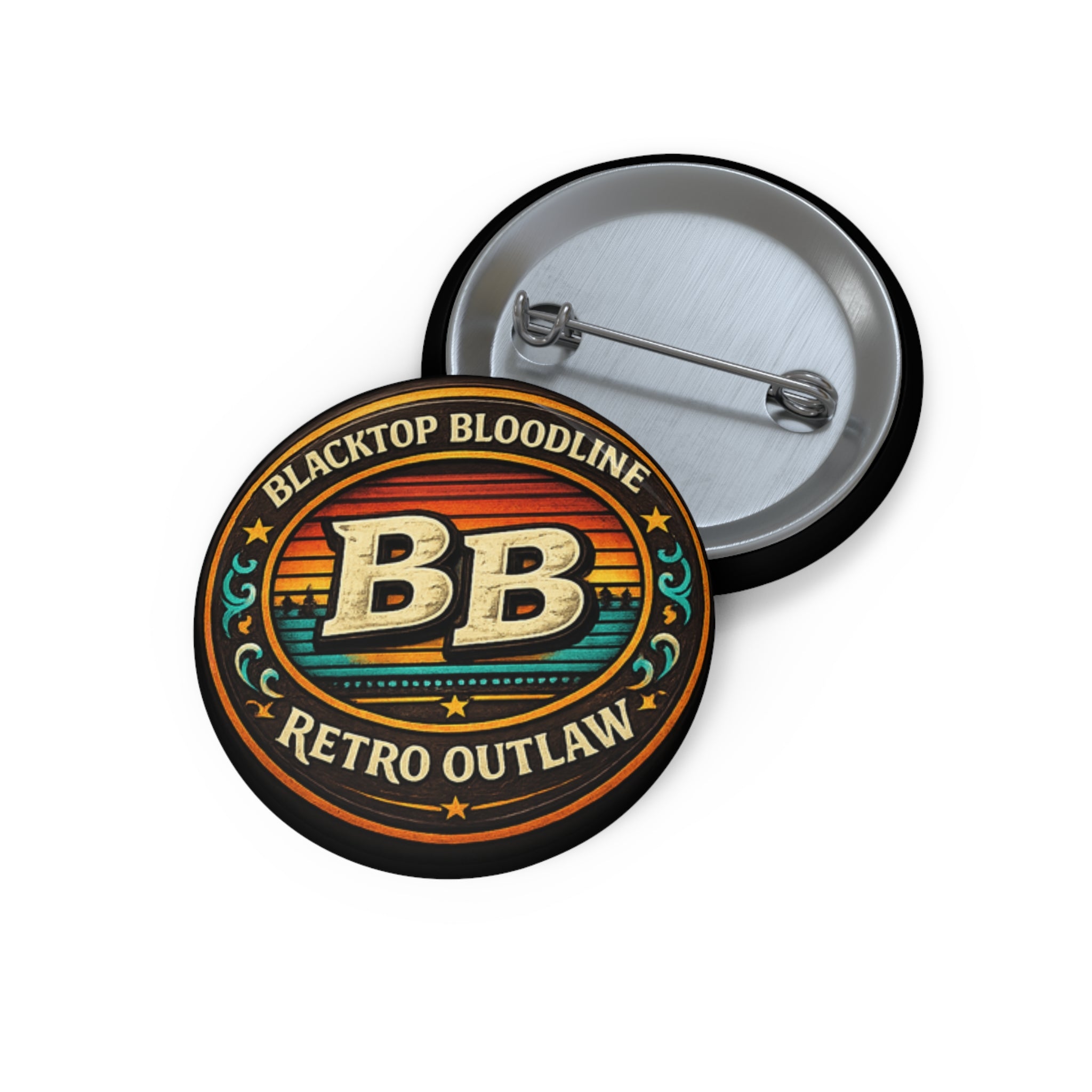 Retro Outlaw — Logo Pin Button
