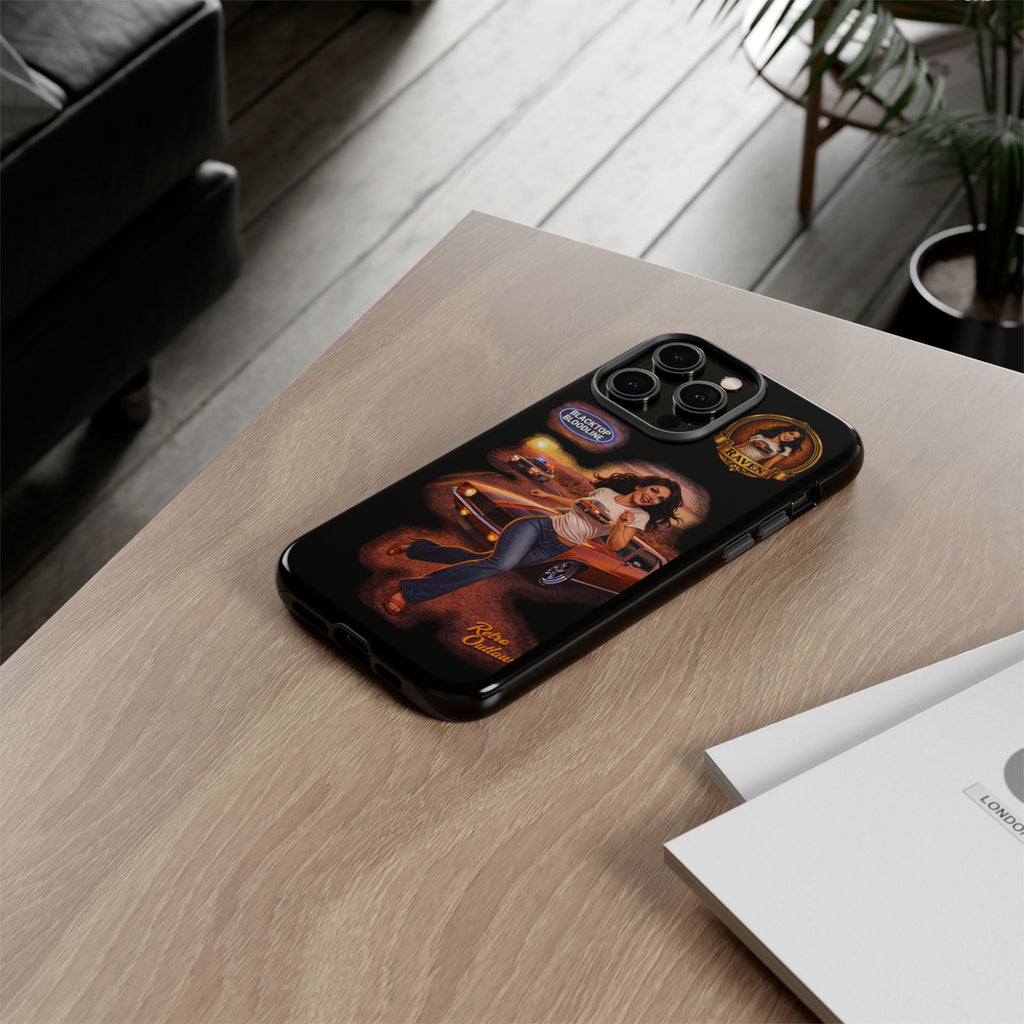 Retro Outlaw | Pin-Up Girl Series | Raven — Tough Phone Case