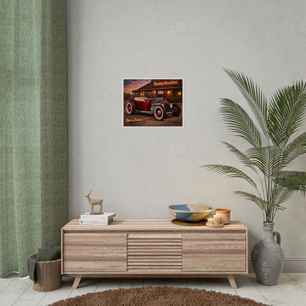 Retro Outlaw — Hot Rod Rolled Poster