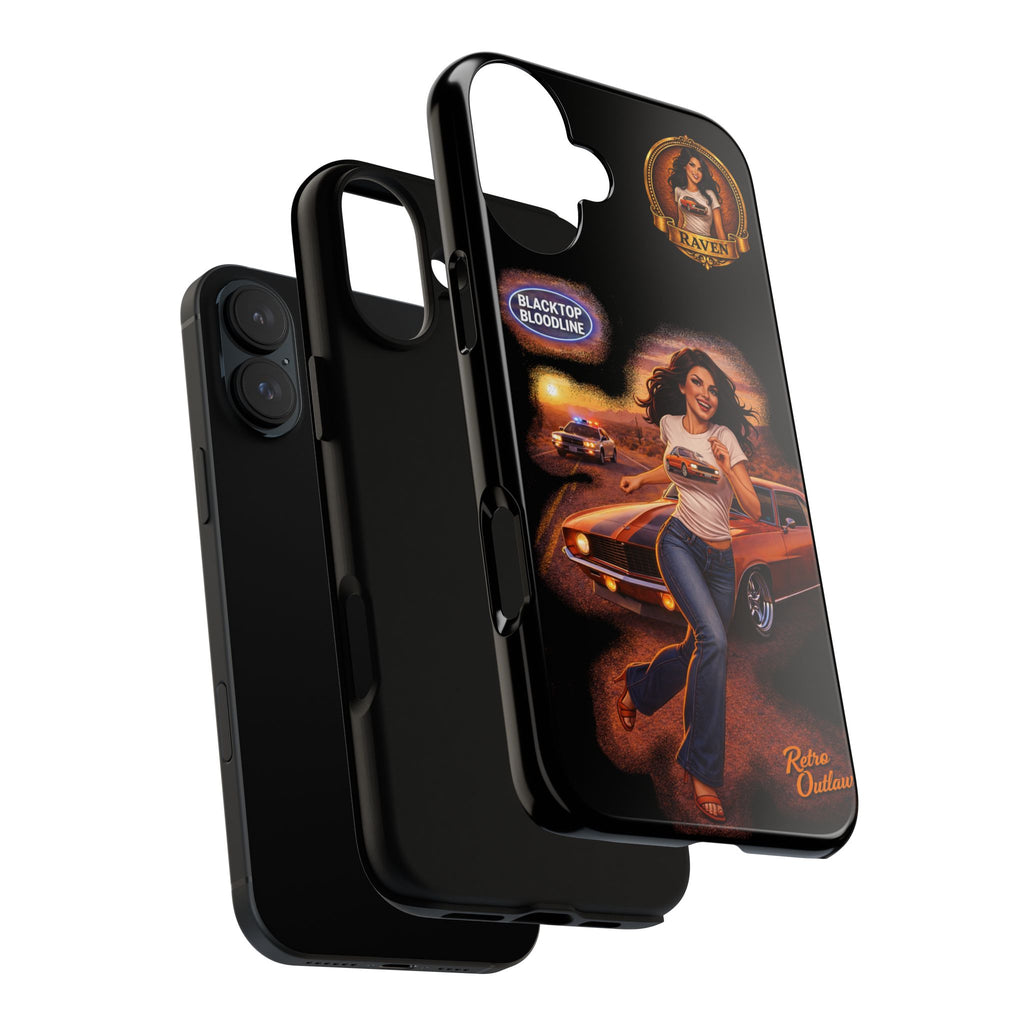 Retro Outlaw | Pin-Up Girl Series | Raven — Tough Phone Case