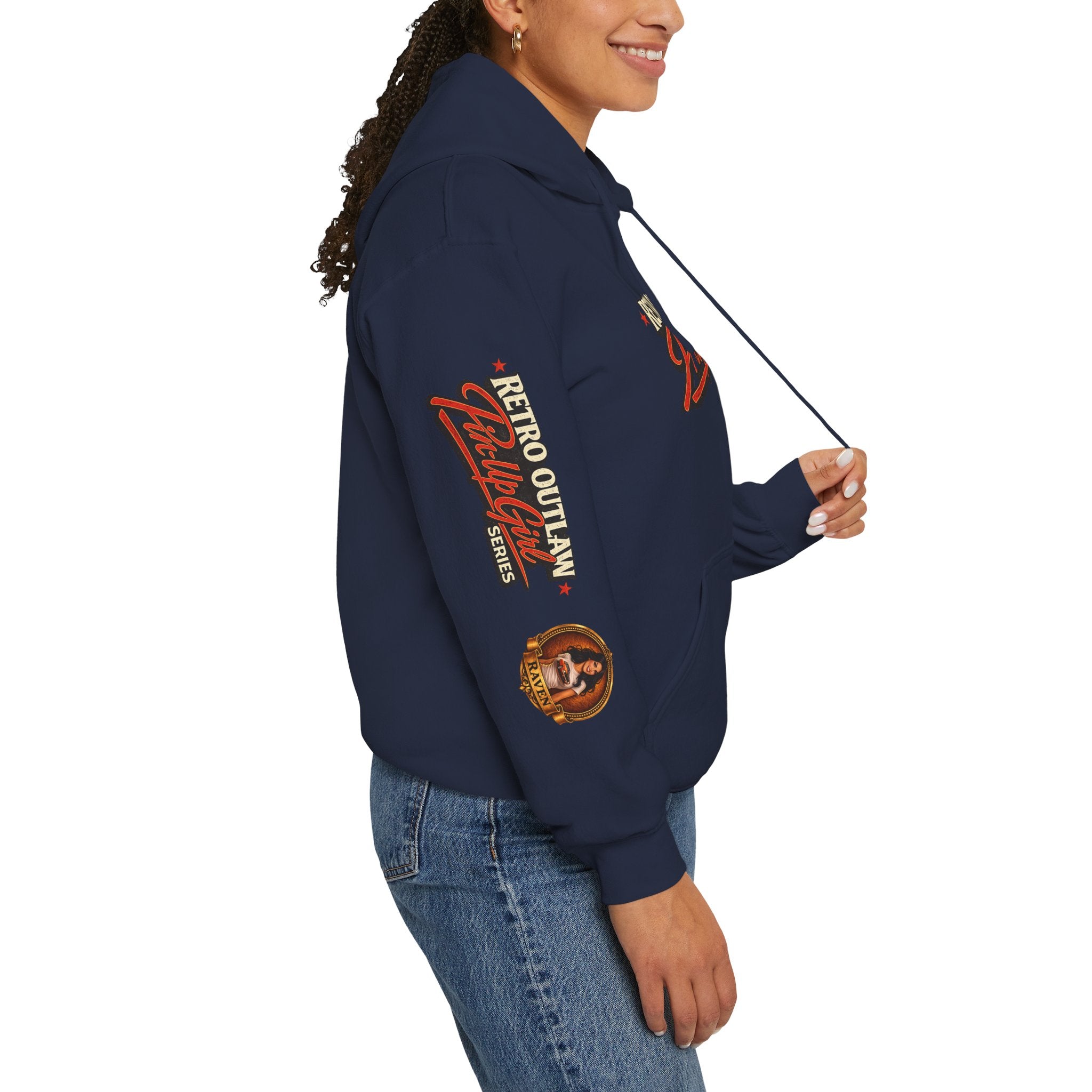 Retro Outlaw | Pin-Up Girl Series | Raven — Hoodie
