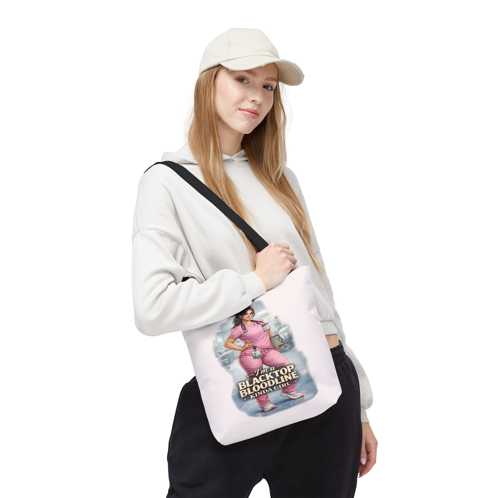 Blacktop Bloodline Kinda Girl – Nurse Tote Bag (Healthcare Hero Edition)