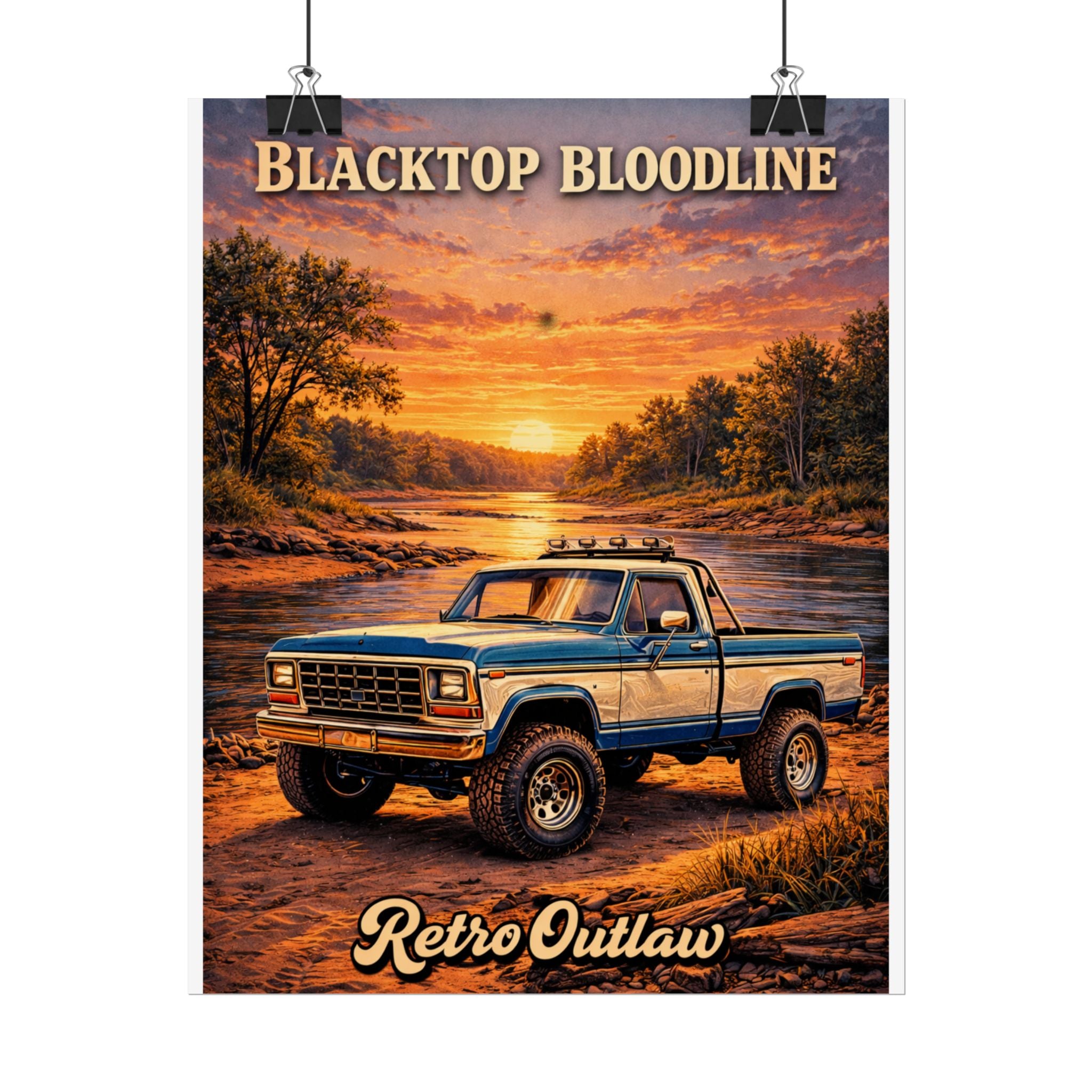 Retro Outlaw — Vintage Truck Rolled Poster