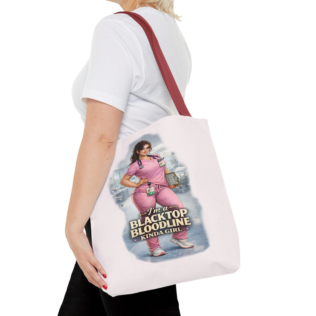 Blacktop Bloodline Kinda Girl – Nurse Tote Bag (Healthcare Hero Edition)