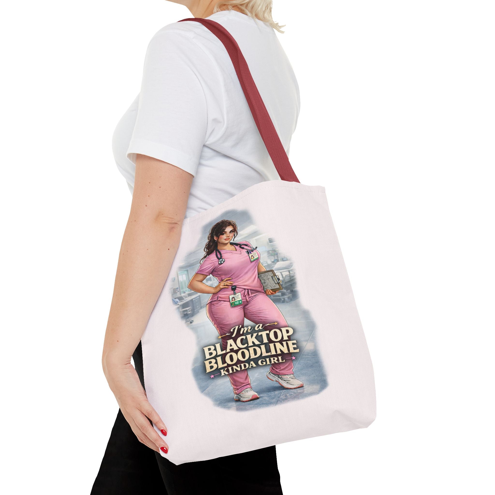 Blacktop Bloodline Kinda Girl – Nurse Tote Bag (Healthcare Hero Edition)