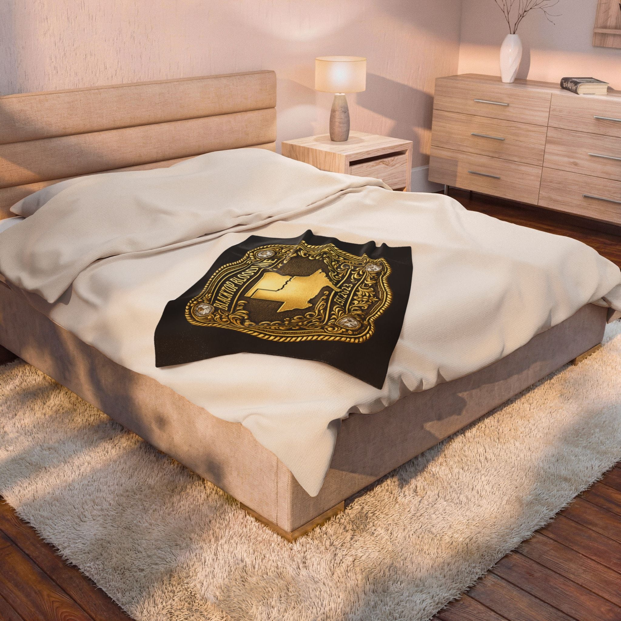 Gold Buckle — Velveteen Plush Blanket