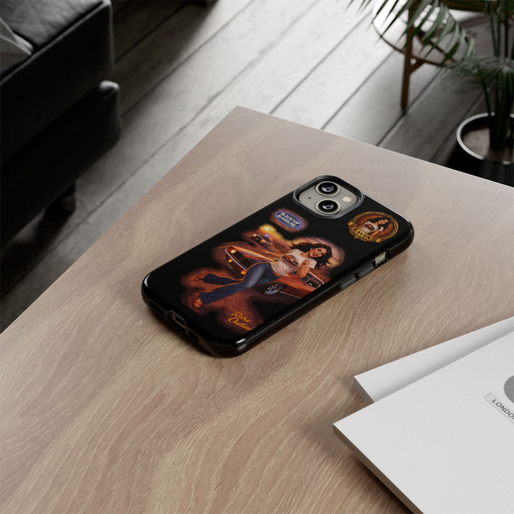 Retro Outlaw | Pin-Up Girl Series | Raven — Tough Phone Case