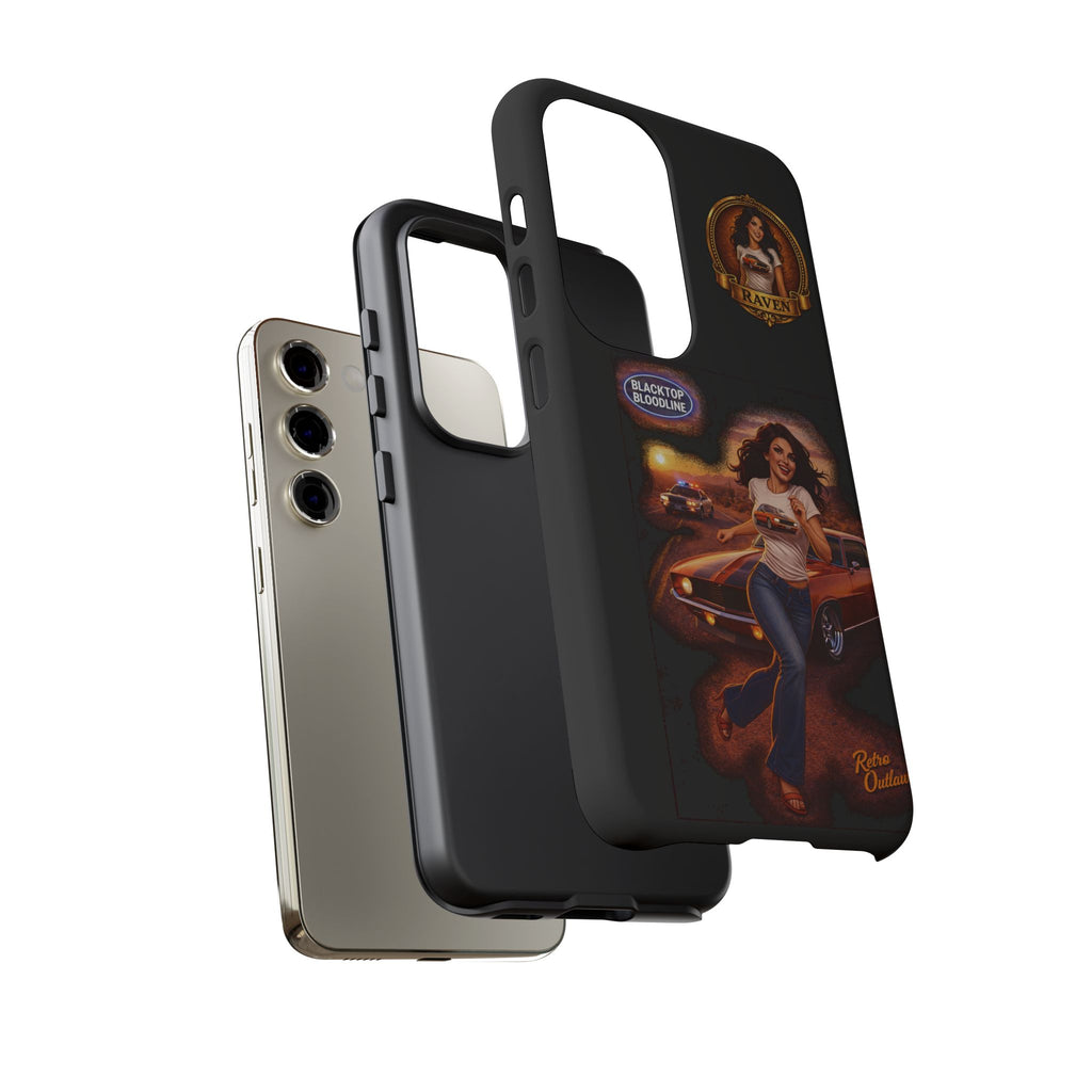 Retro Outlaw | Pin-Up Girl Series | Raven — Tough Phone Case