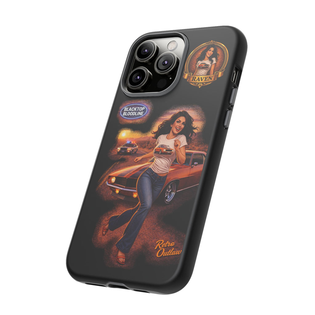 Retro Outlaw | Pin-Up Girl Series | Raven — Tough Phone Case