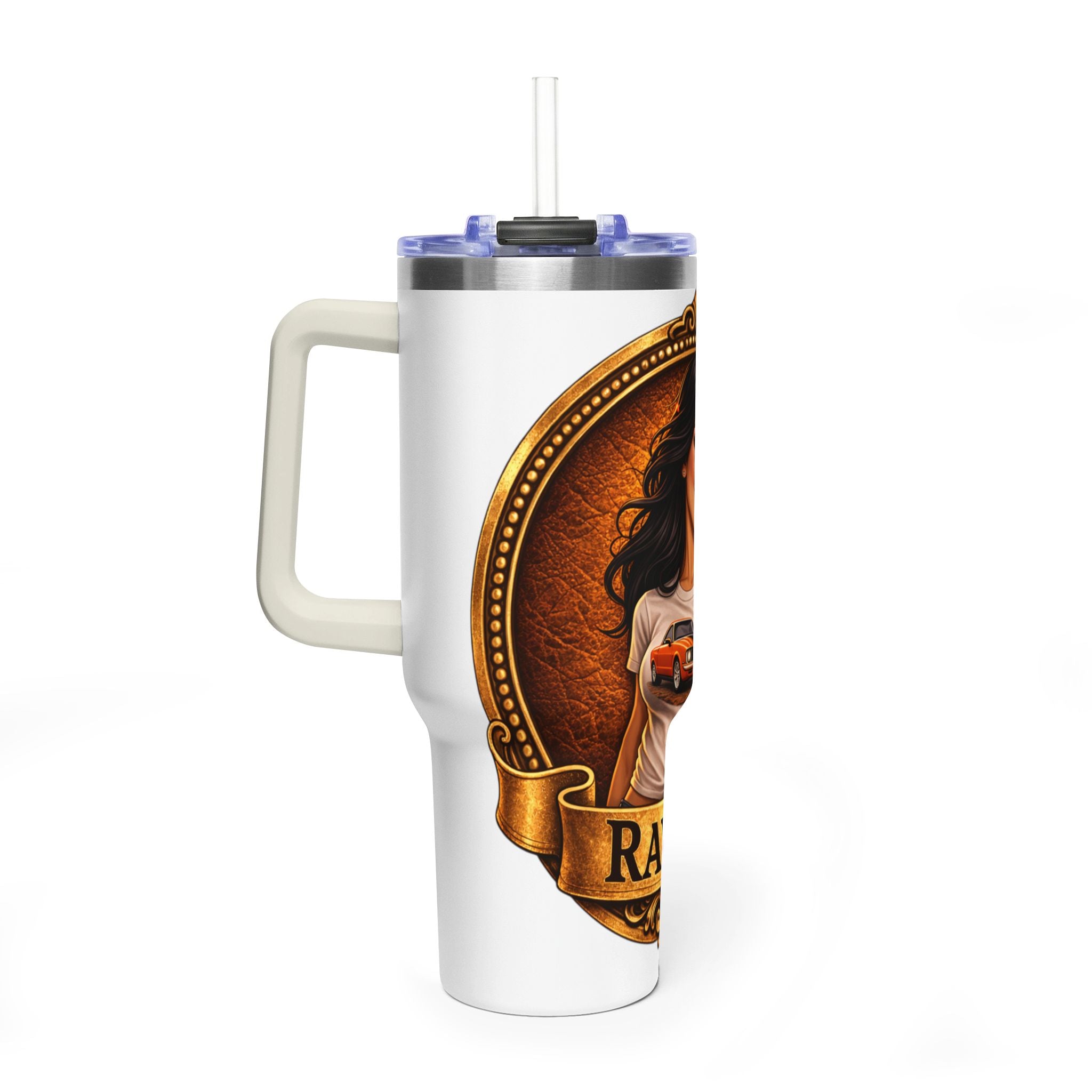 Retro Outlaw | Pin-Up Girl Series | Raven — 40oz Tumbler